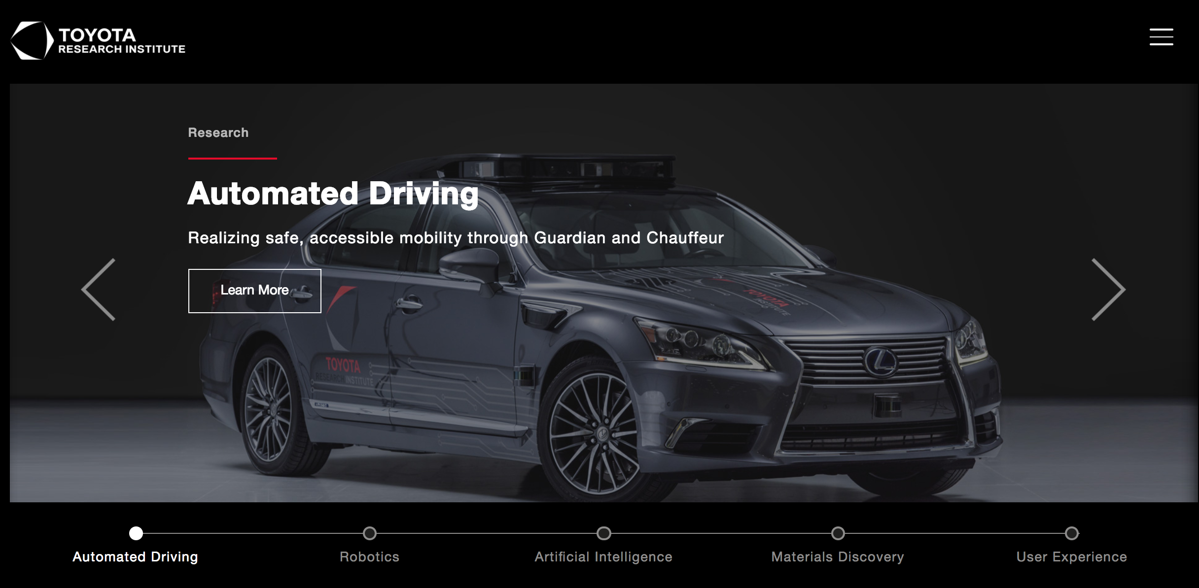 Toyota Research Institute Website: tri.global