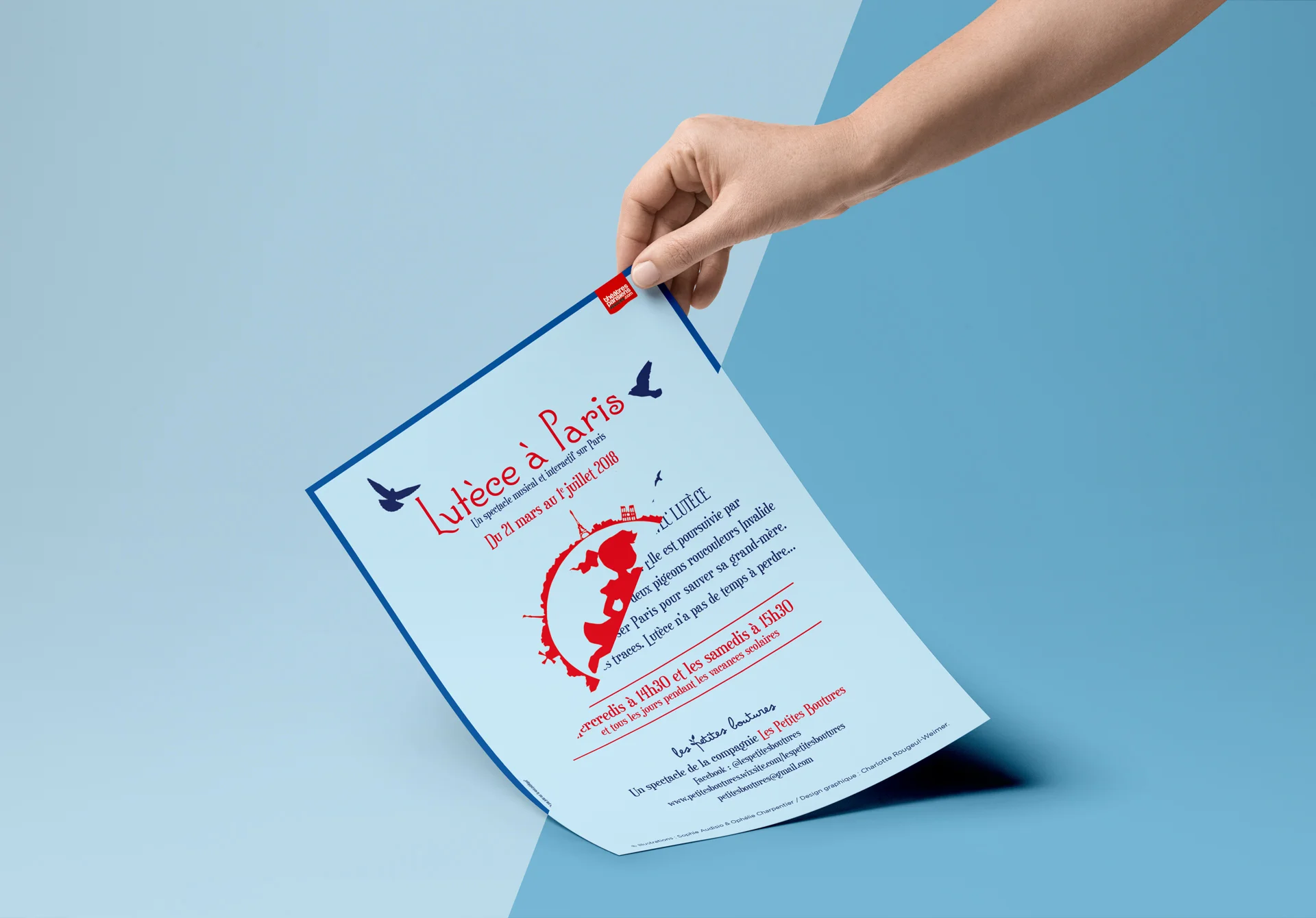 Flyer du spectacle "Lutèce à Paris"