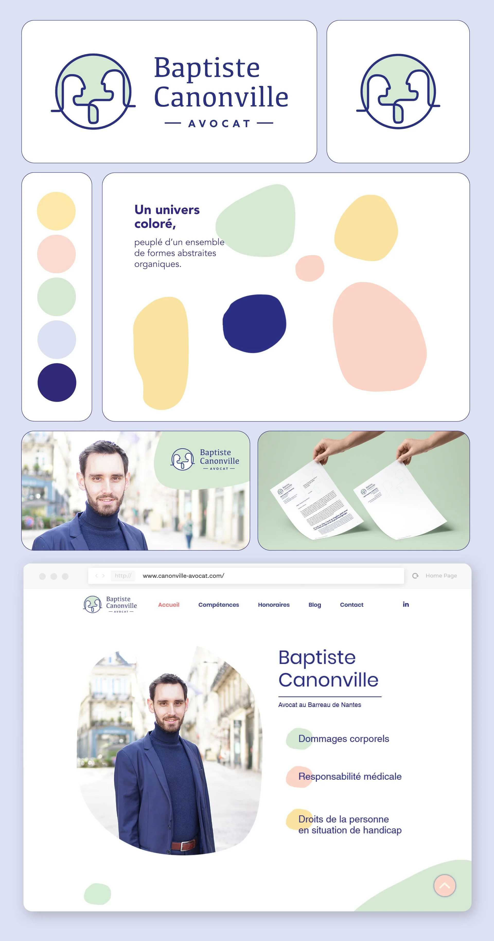 Baptiste Canonville avocat / Identité visuelle