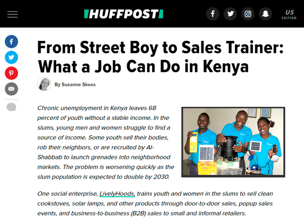 From Street Boy to Sales Trainer: What a Job Can Do in Kenya