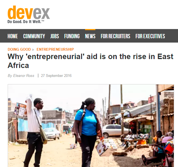 Why 'entrepreneurial' aid is on the rise in East Africa