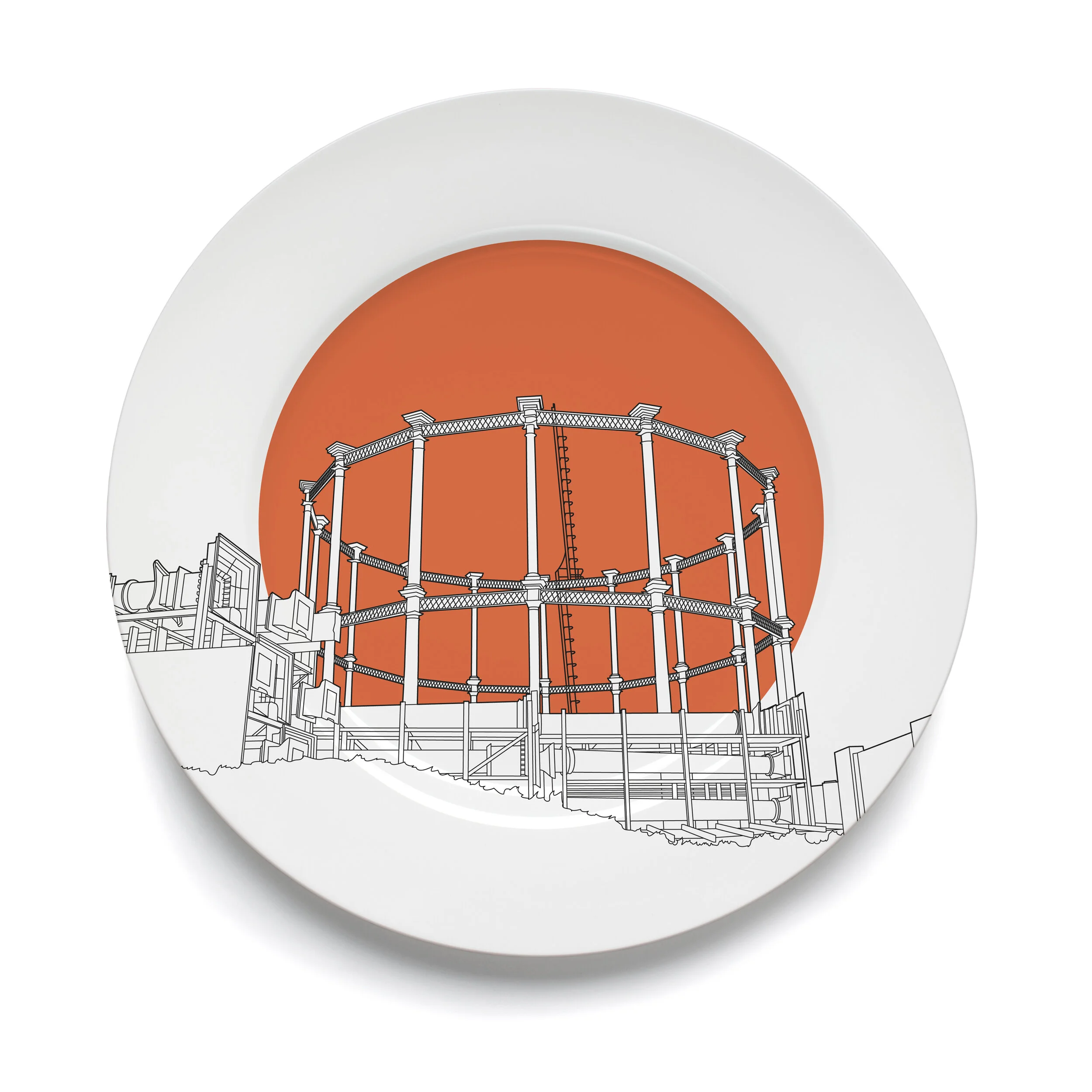 Gasometer 27cm plate — People Will Always Need Plates