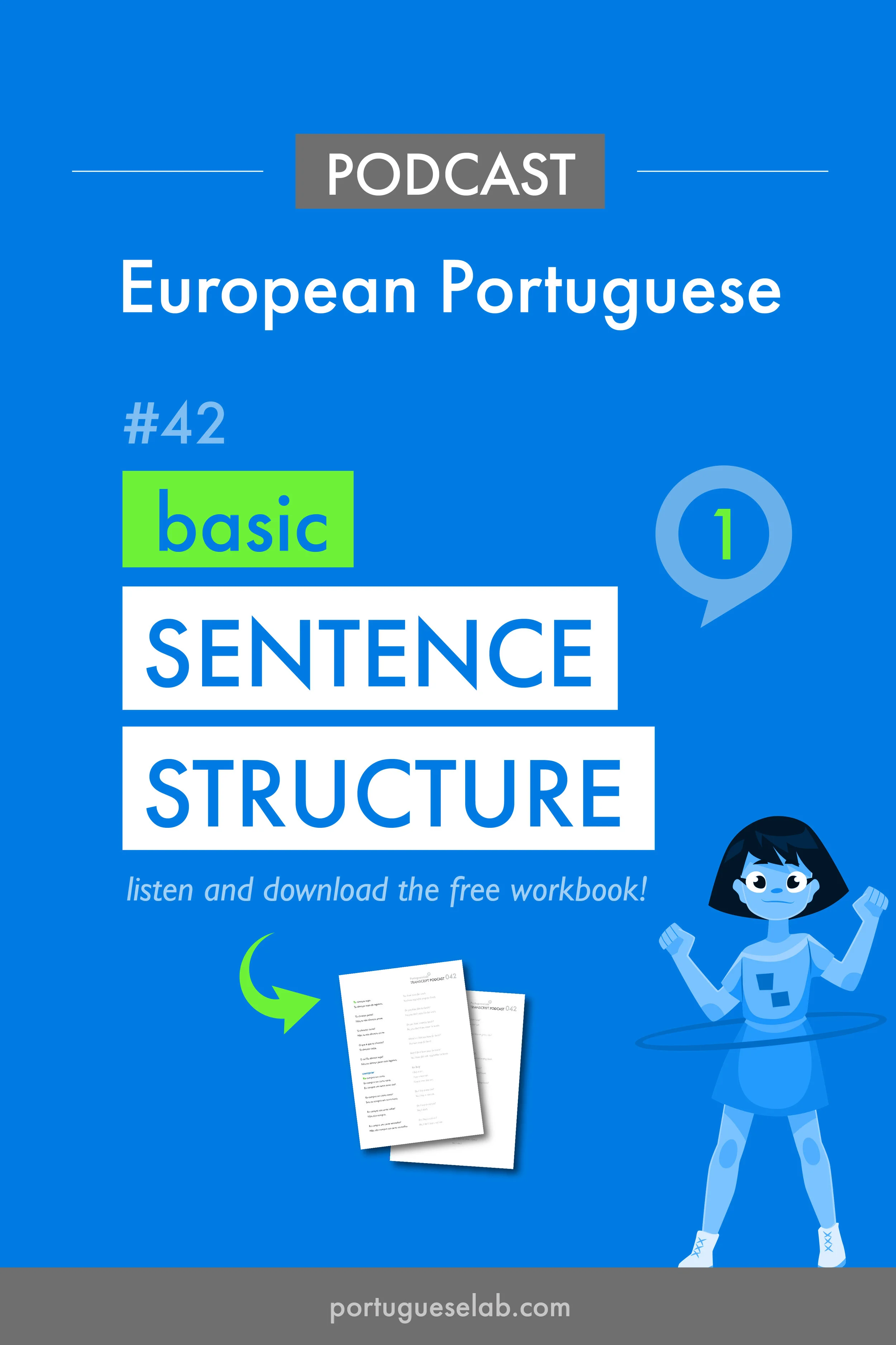 Portuguese Lab Podcast - European Portuguese - 42 - Beginners - basic sentence structure 1.jpg