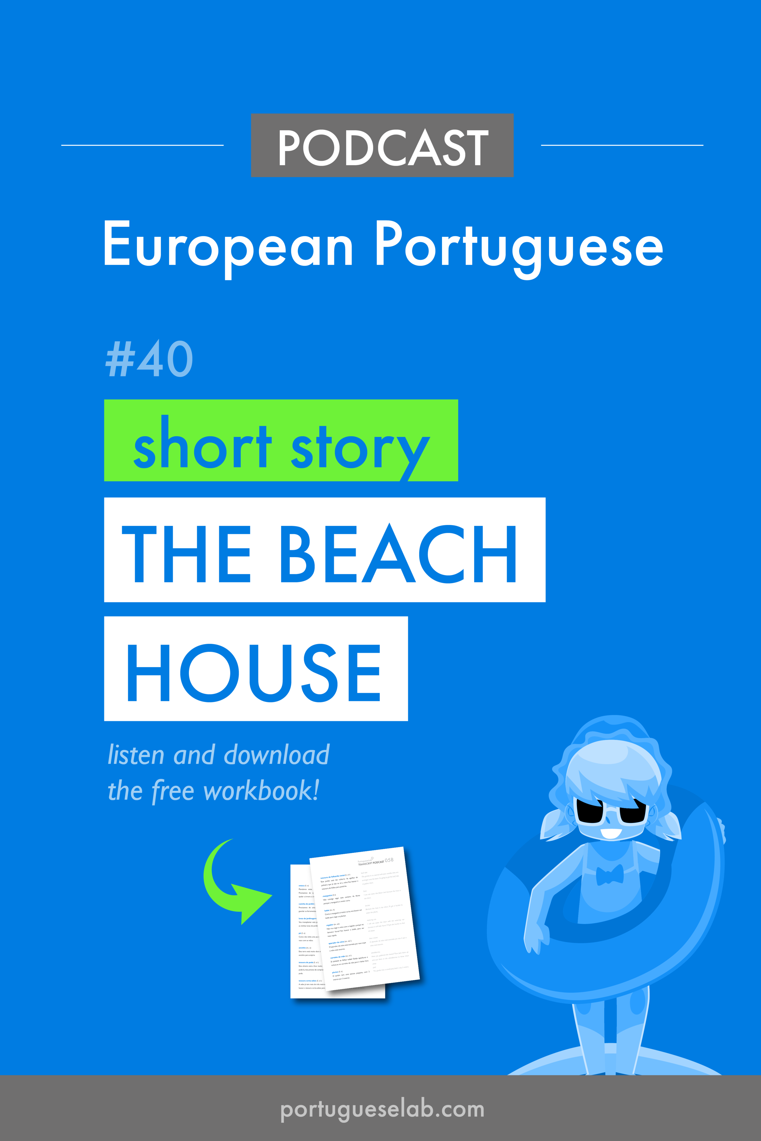 Portuguese Lab Podcast - European Portuguese - 40 - The beach house.png