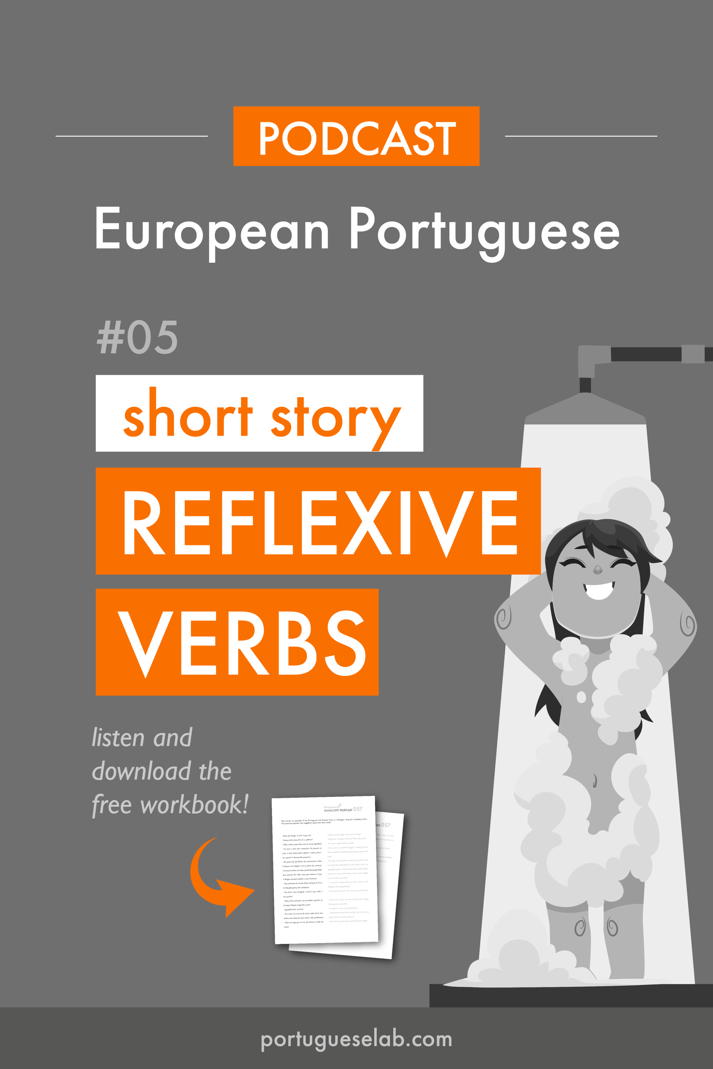 Portuguese Lab Podcast - European Portuguese - 05 - Short story - reflexive verbs.png