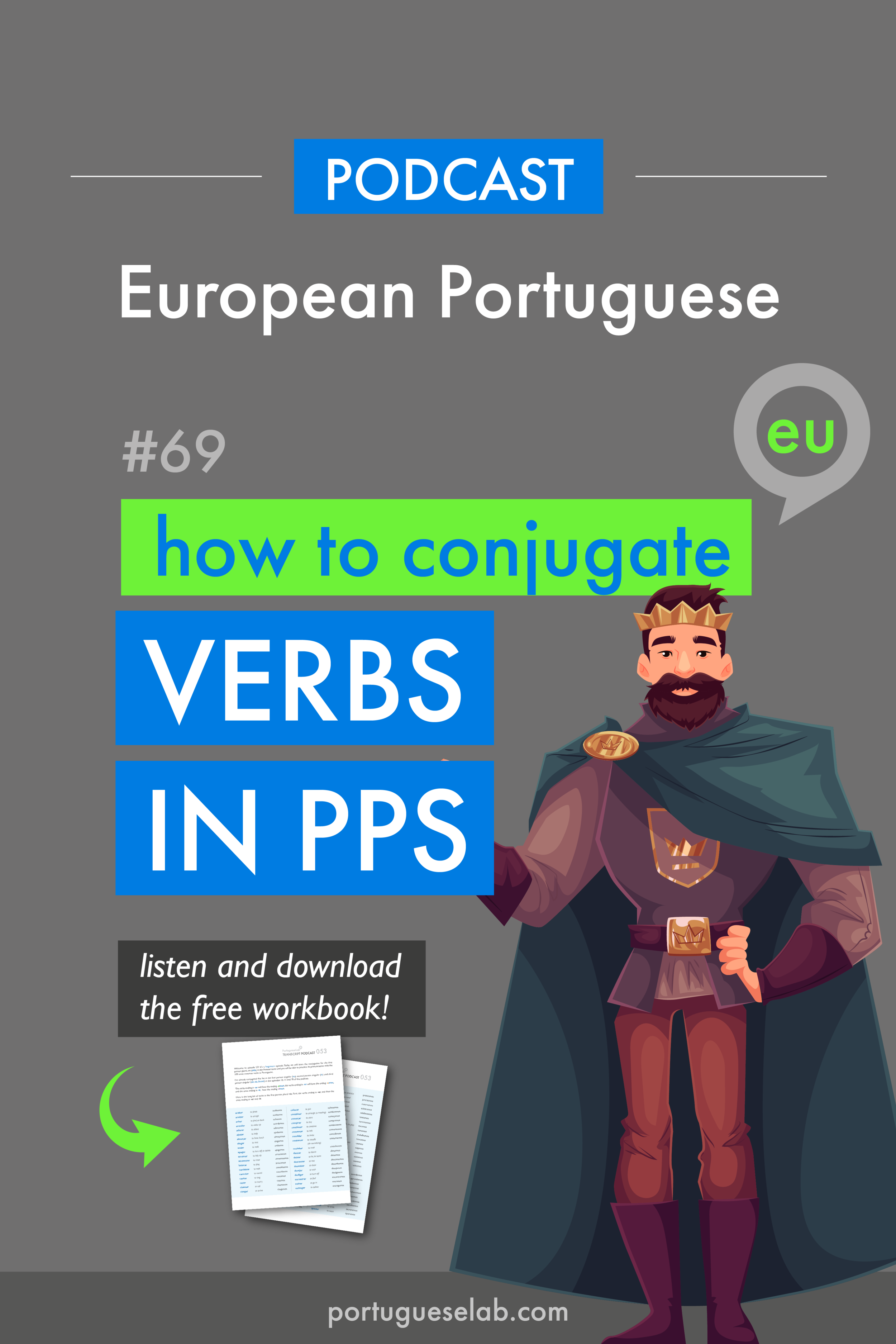 Portuguese Lab Podcast - European Portuguese - 69 - Verbs in the past - eu.png