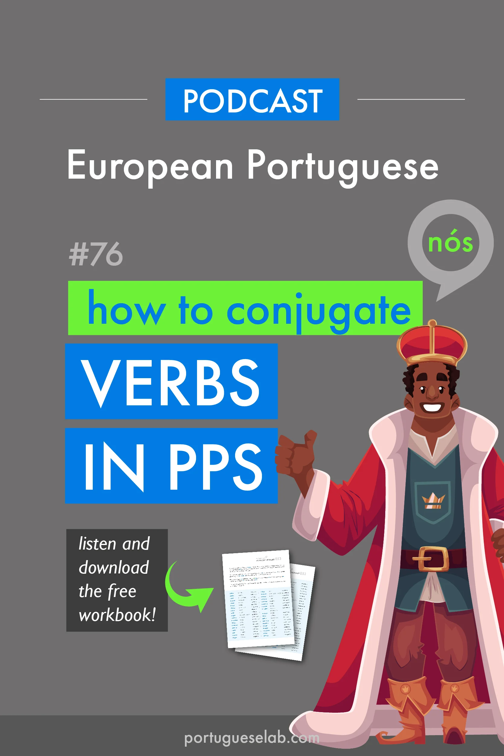 Portuguese Lab Podcast - European Portuguese - 76 - Verbs in the past - nós.jpg