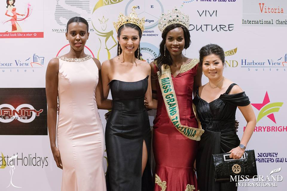 Lorraine Marriot (Miss Grand Tanzania 2014), Ariska Putri Pertiwii, Batuli Mohamed and Ms. Teresa Chaivisut
