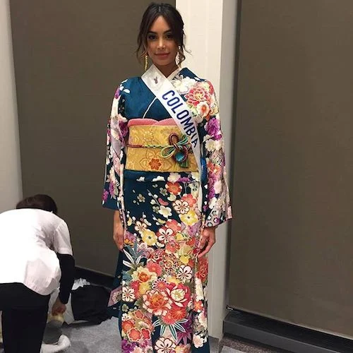 Miss Colombia gets ready to meet the press 