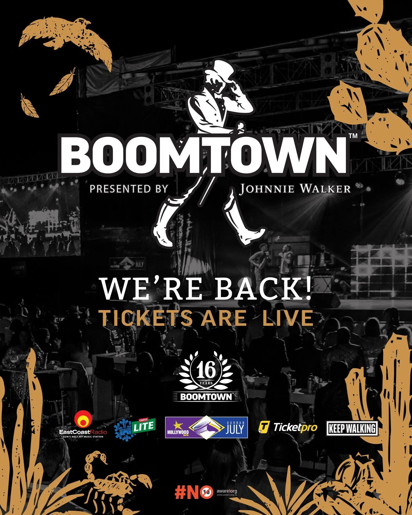 🚨 BOOMTOWN is BACK! 🚨

For the 16th year running, BOOMTOWN presented by Johnnie Walker returns to the iconic Hollywoodbets Durban July &mdash; and trust us, this year is going to be NEXT LEVEL. 🔥

Think:
🏇 Exhilarating horse racing
🎶 An incredib