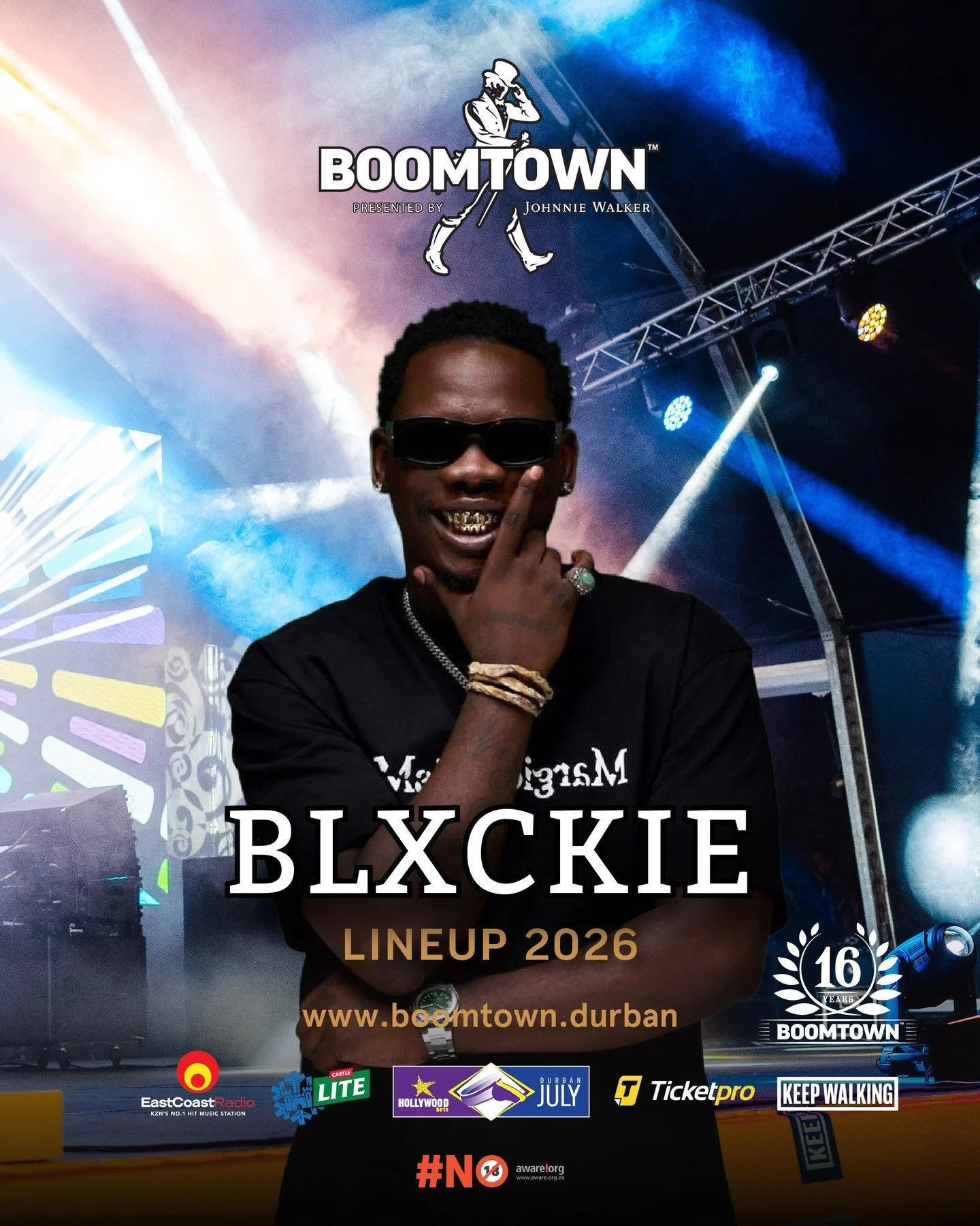 The hitmaker is coming to the home ! 🔥

From chart-topping anthems to unforgettable performances, Blxckie is officially touching down at BOOMTOWN presented by Johnnie Walker! 🎤🌊

Get ready to rap every word, jump to every beat, and witness one of 
