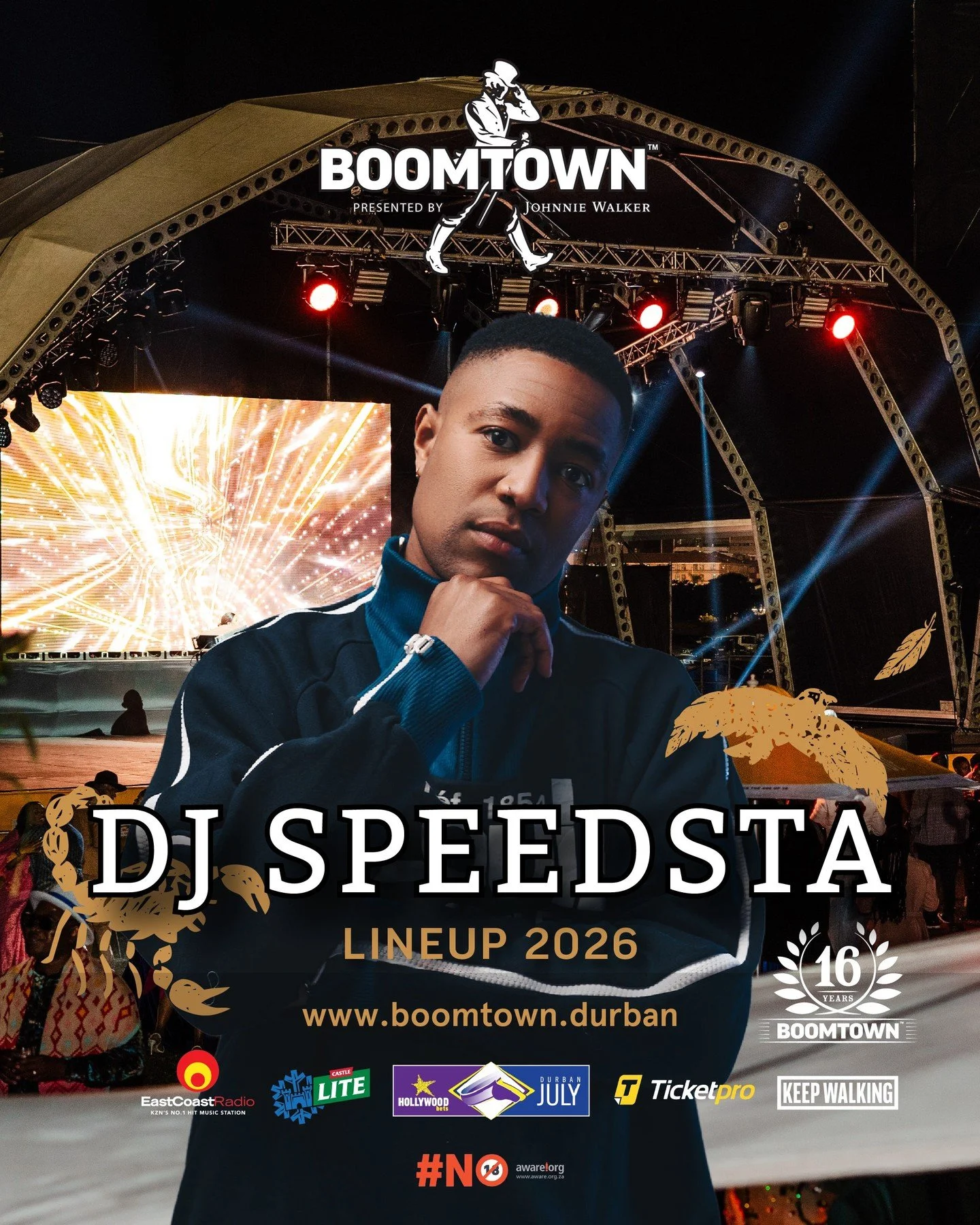 BOOMTOWN presented by Johnnie Walker, make some noise for the next act stepping onto the stage. 🔥🔥🔥
From dominating the airwaves on 5FM to shaping South African hip hop culture, this is more than just a DJ.

Hitmaker. Radio heavyweight. Podcaster.