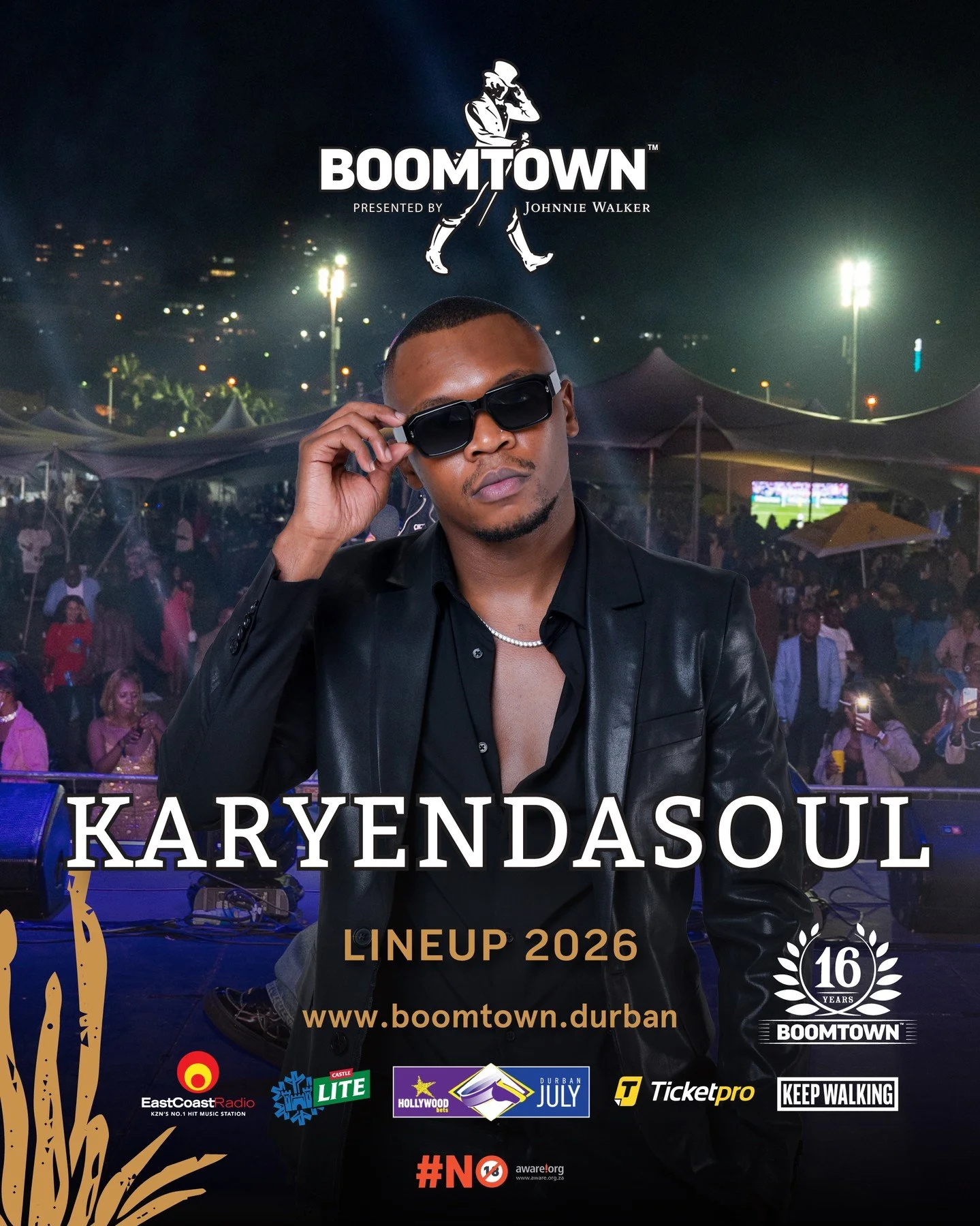 The rhythm of BOOMTOWN presented by Johnnie Walker just got deeper. 🔥

Afro House trailblazer Karyendasoul is heading to BOOMTOWN. Known for creating moments that stay with you long after the music stops, he'll bring his signature blend of soul, rhy