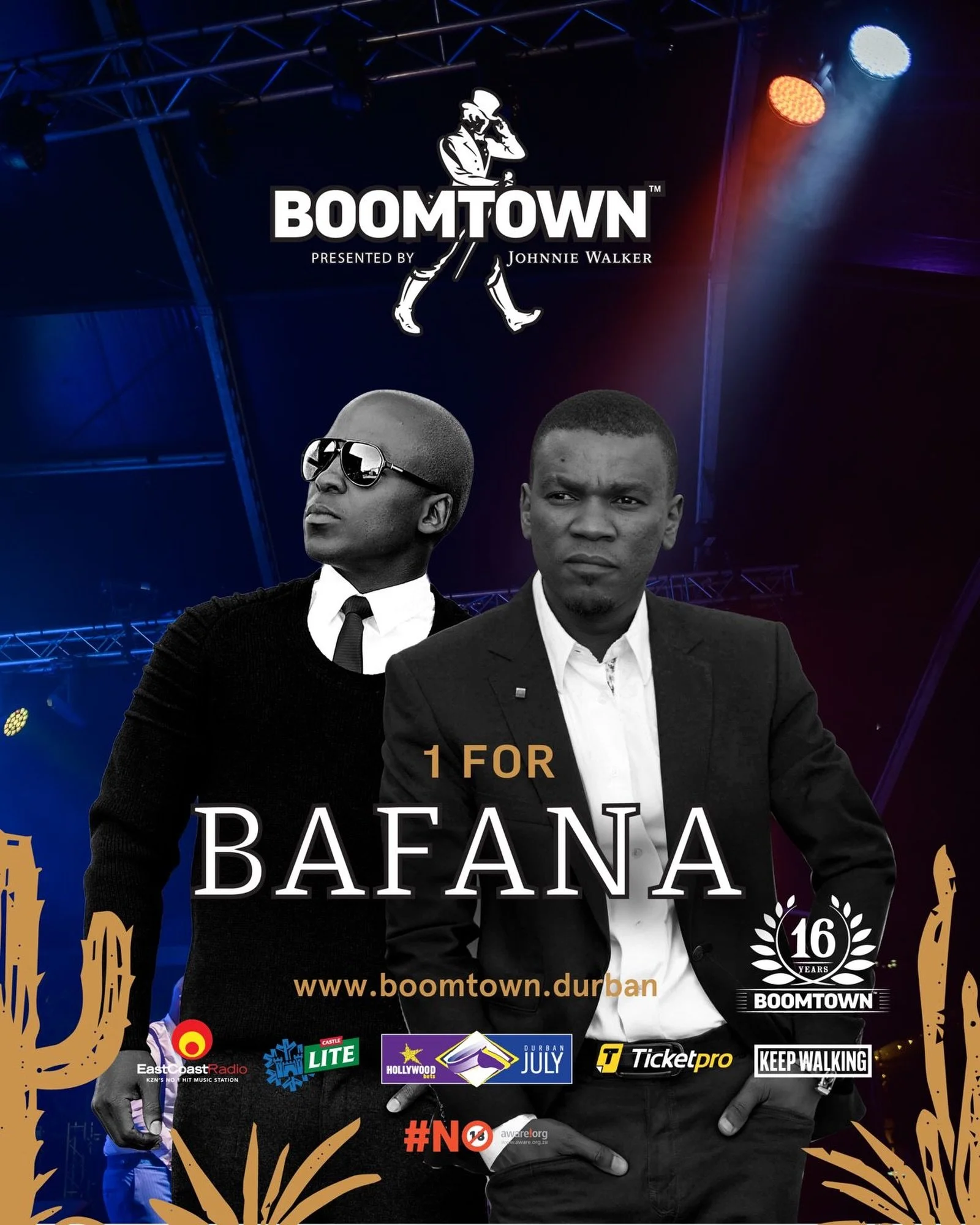 Catch the celebrations with TKZee performing &ldquo;Shibobo&rdquo; live at BOOMTOWN presented by Johnnie Walker on Saturday 4 July!

Get your tickets on Ticketpro.

#hollywoodbetsdurbanjuly #tkzee
@tkzeeband