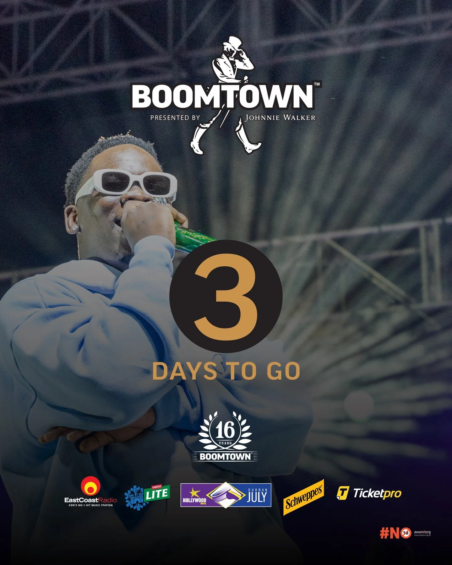 ⚡ The countdown is ON! ⚡

Only 3 DAYS until BOOMTOWN presented by Johnnie Walker! 🎉🔥

Get ready for unforgettable beats, incredible energy, and a weekend you won't stop talking about. Gather your crew, plan your outfits, and prepare to make memorie