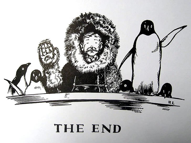 Robert Lawson's illustration from Mr. Popper's Penguins - 1938