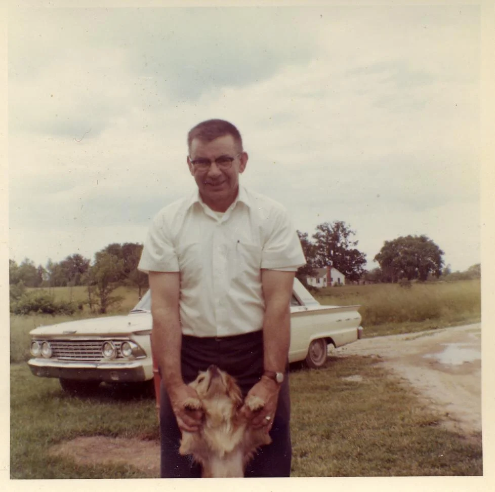My grandfather Neville and his dog Fluffy