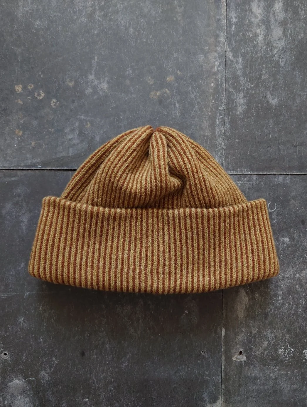 kate-jones-fine-stripe-wool-hat-faded-olive-chestnut2.JPG