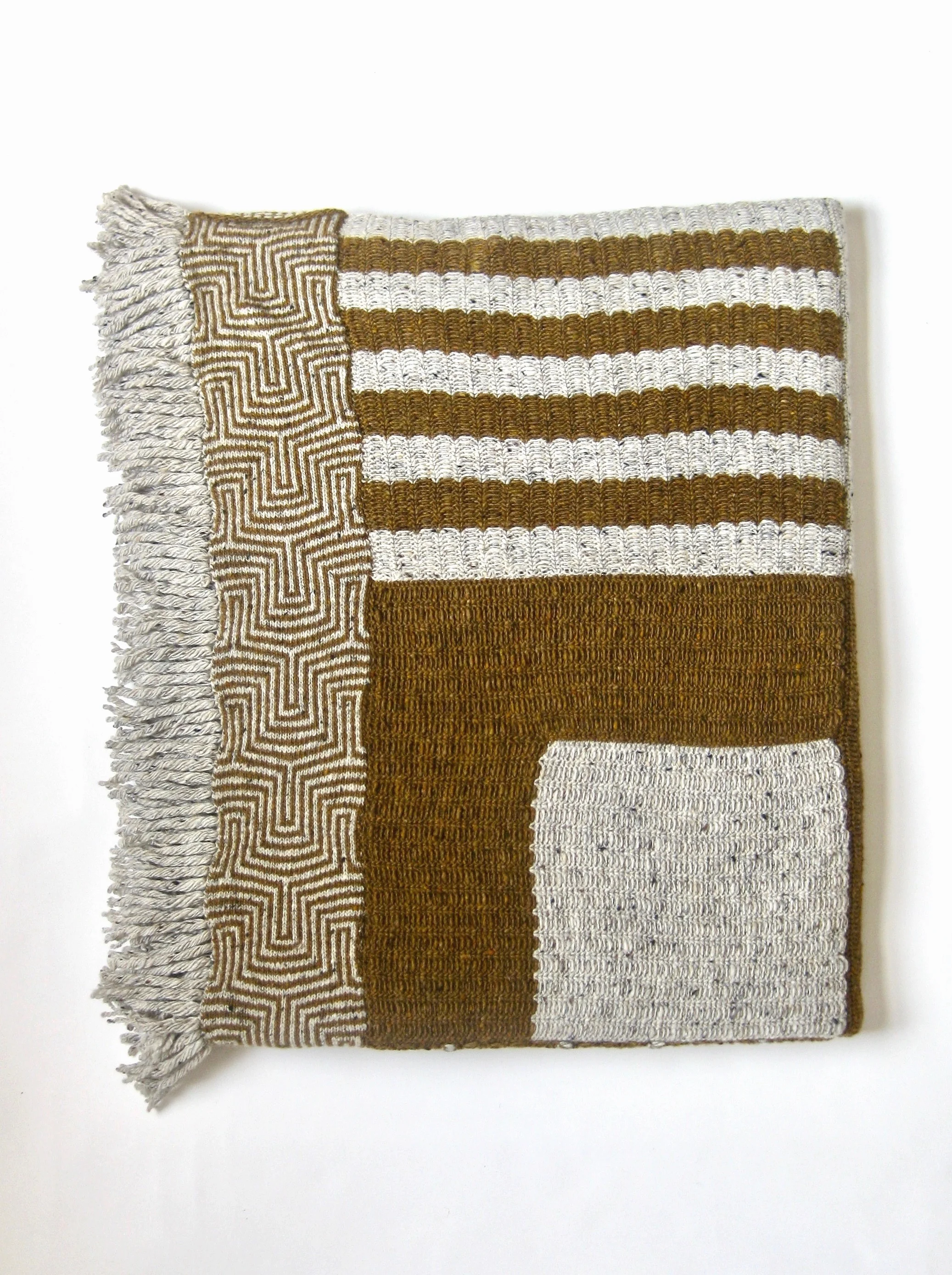 Fringed Wool Throw - Ochre
