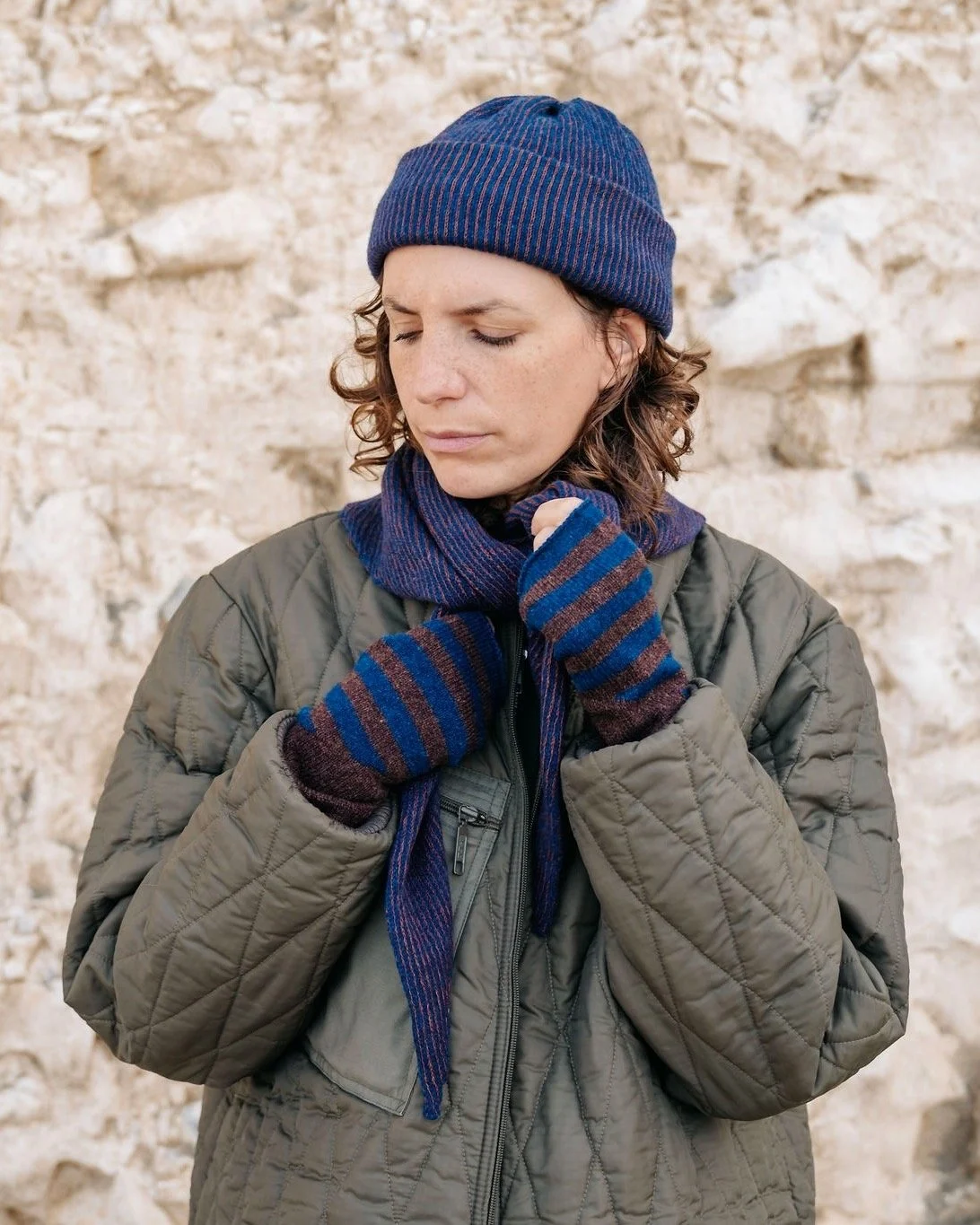 I'm looking forward to taking part in two local selling events next weekend, one in Deal and the other closer to home in Margate. 

The linen and lambswool narrow stripe triangle scarves and hats are proving very popular at the moment and I will be b