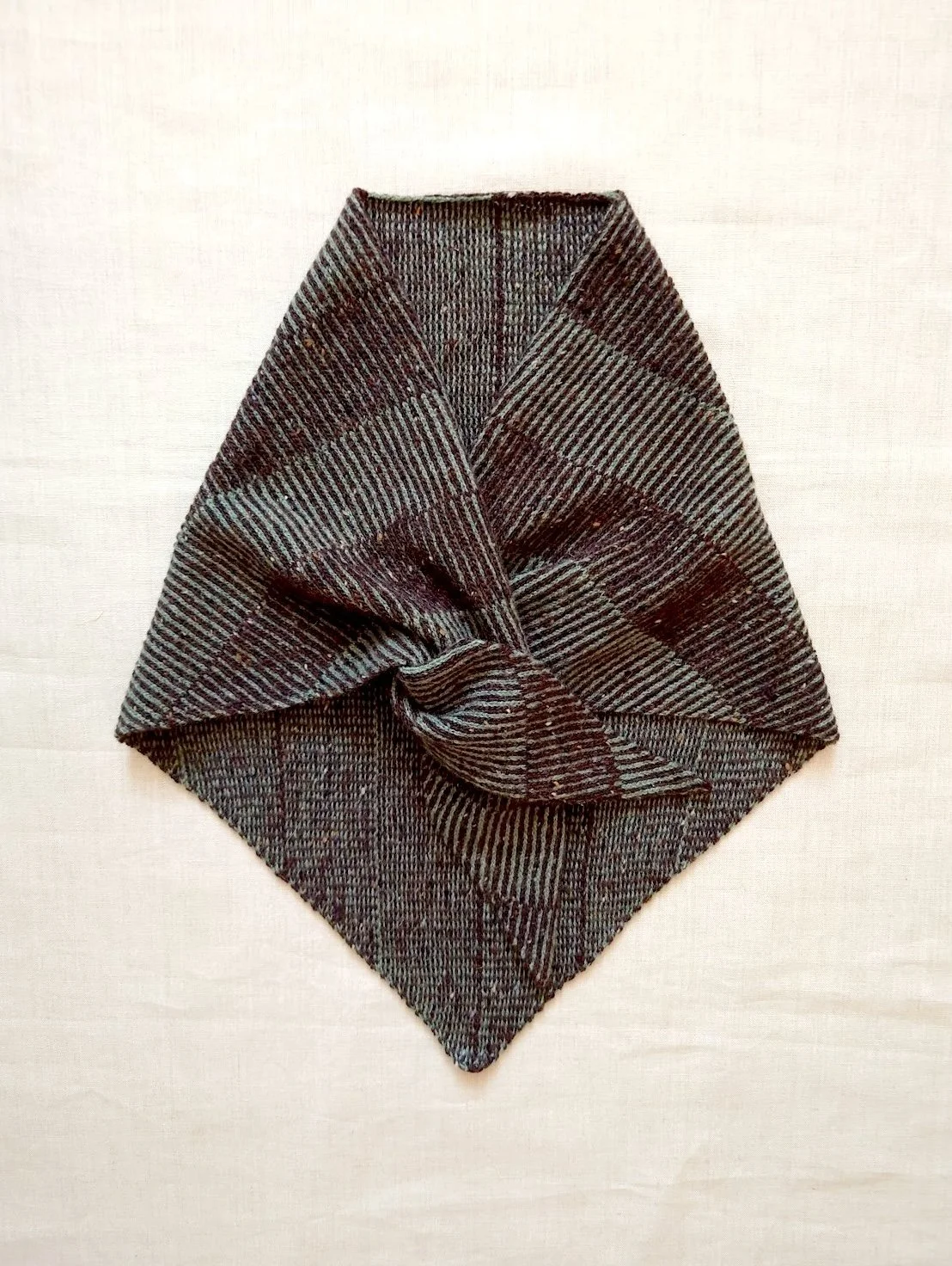 kate-jones-donegal-stripe-triangle-scarf-brown-sage.JPG