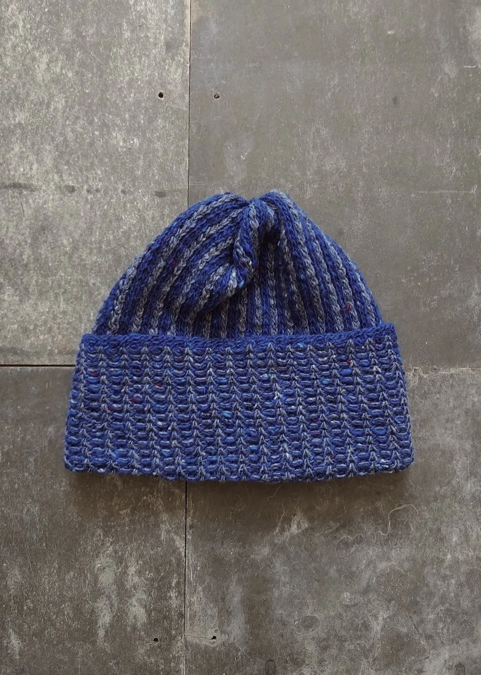 kate-jones-donegal-stripe-hat-ocean:indigo.JPG