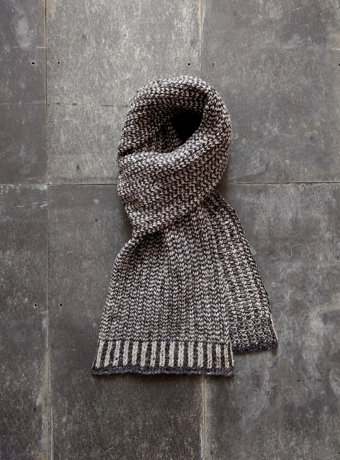 kate-jones-donegal-new-cobble-scarf-charcoal:stone.JPG