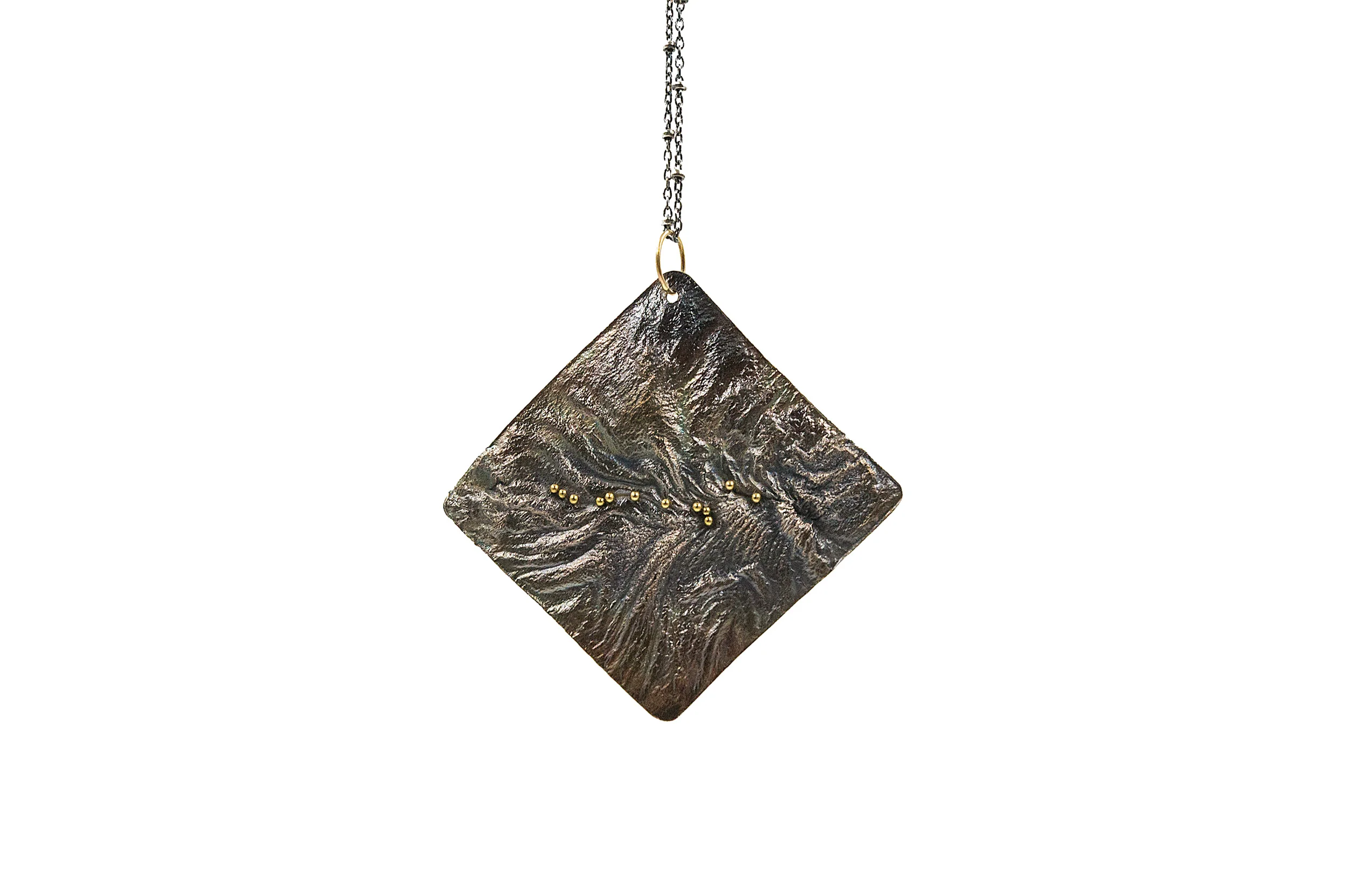 Small Square Reticulated Pendant