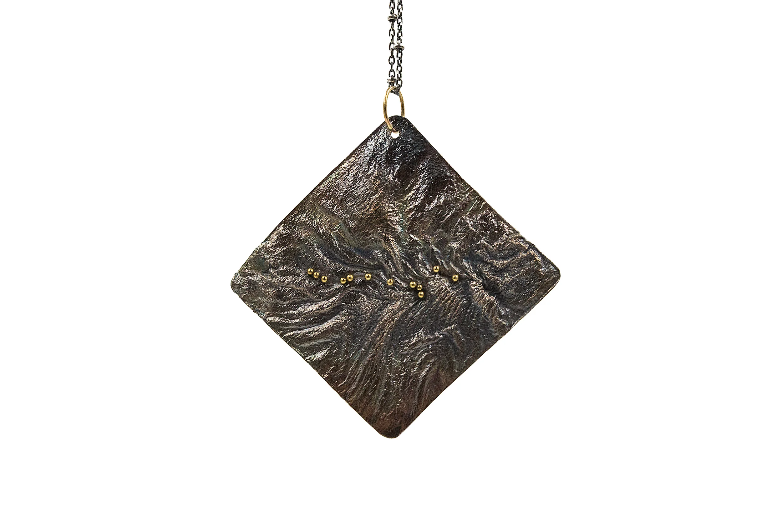 Small Square Reticulated Pendant