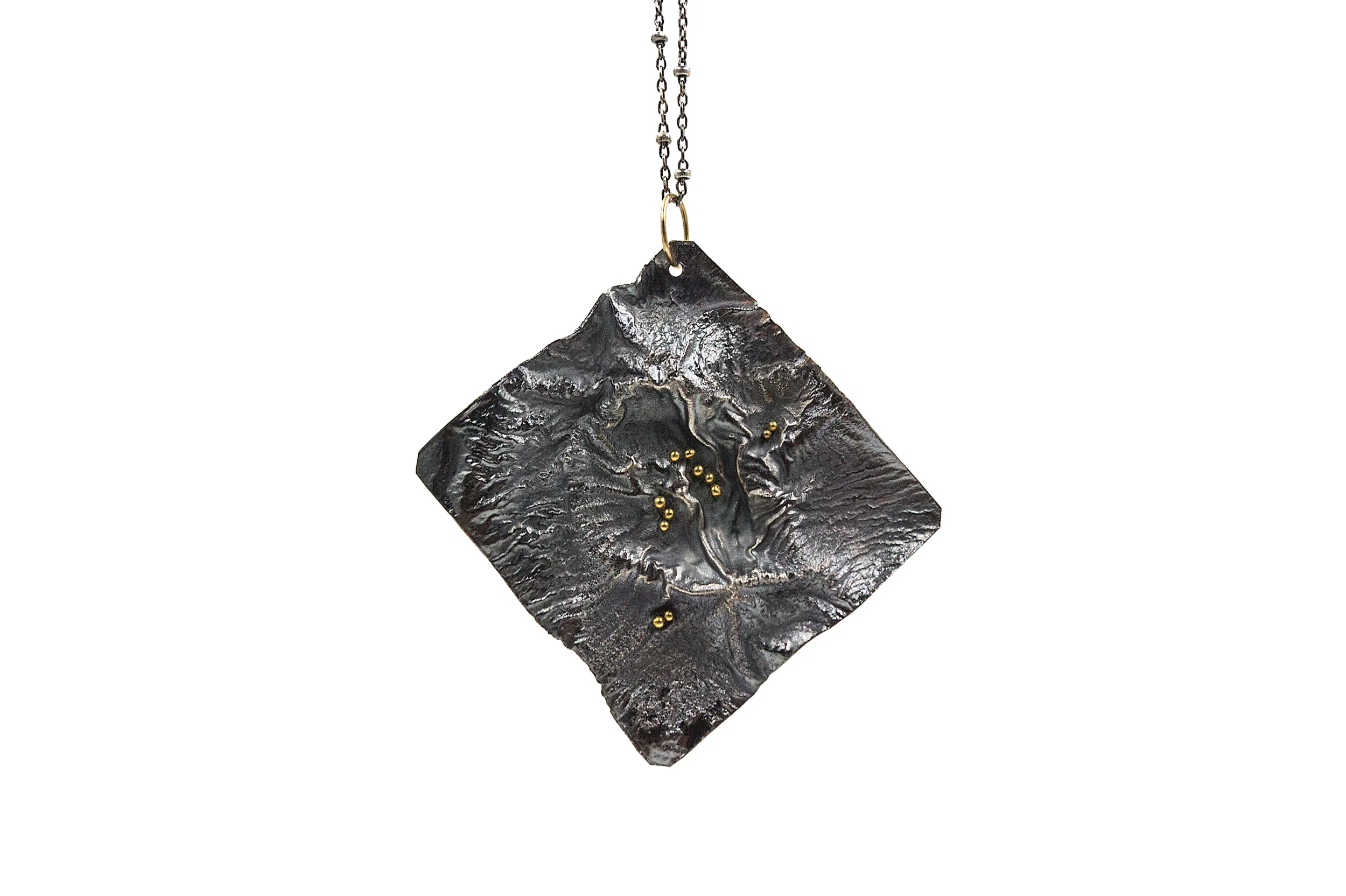 Small Square Reticulated Pendant 