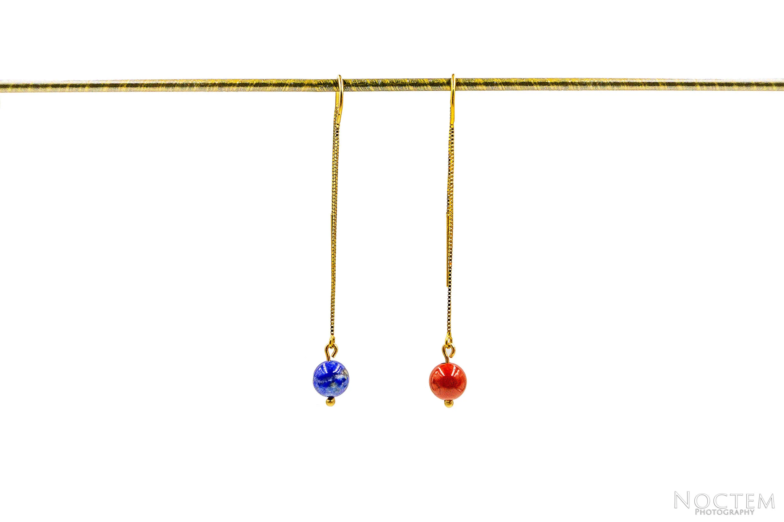 Mismatched Lapis and Red Jasper Threaders