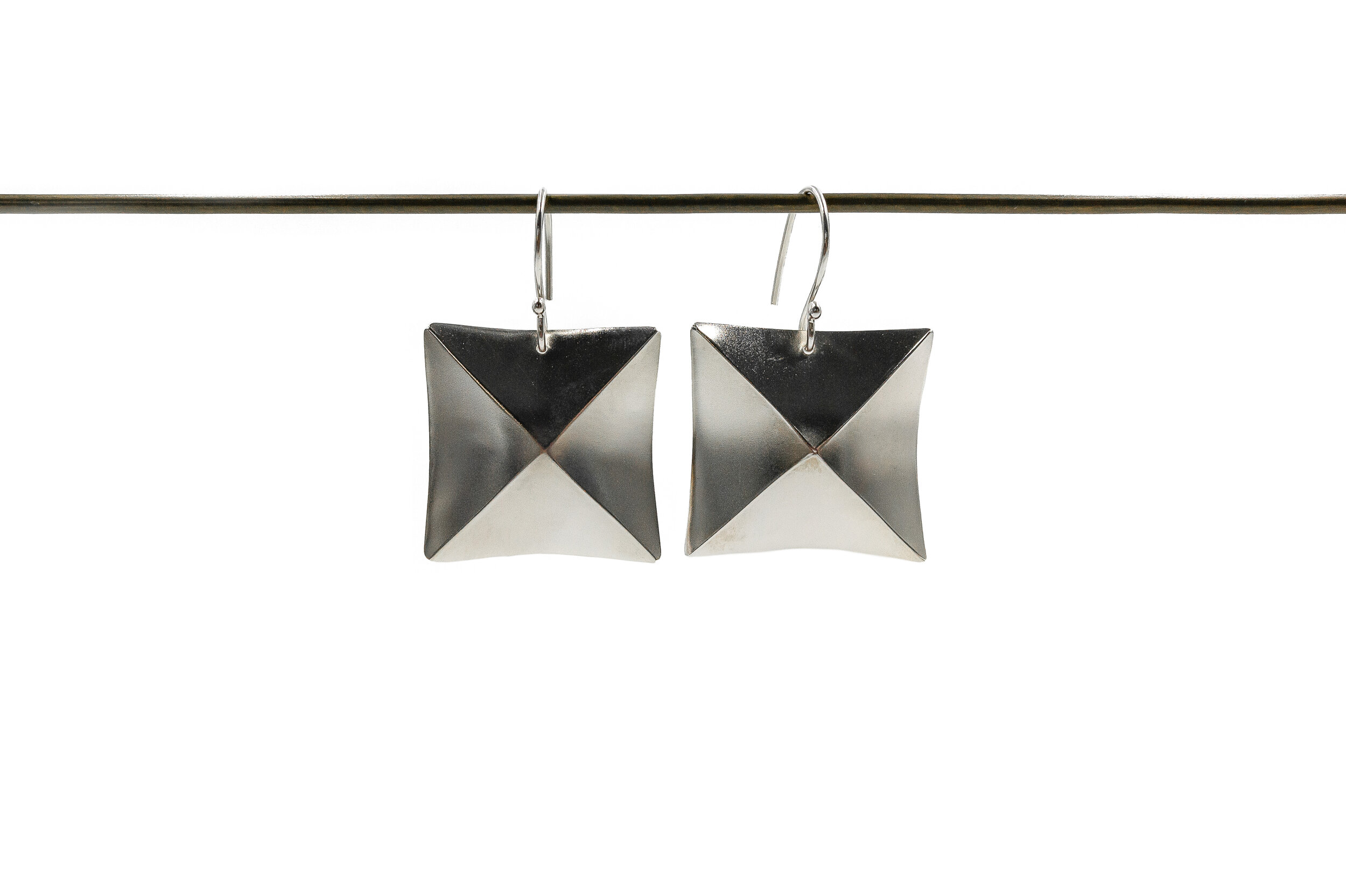 Pyramid Fold Form Earrings