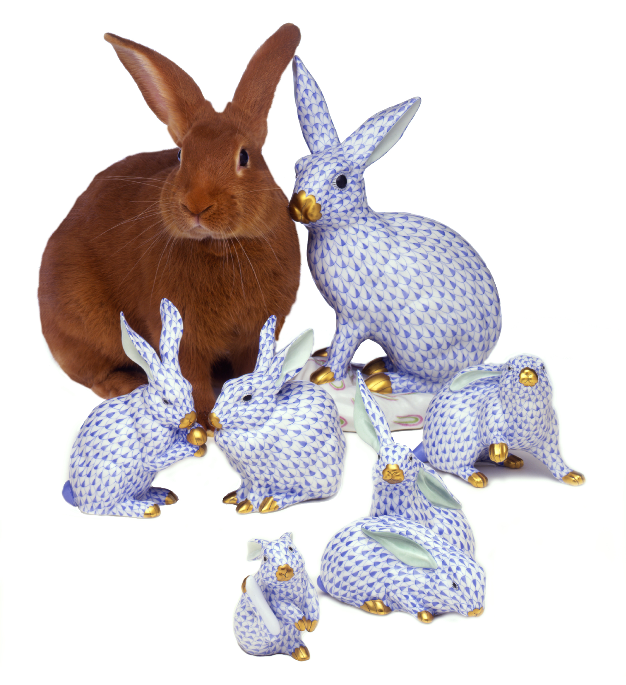 Herend Bunny Figurines.jpg