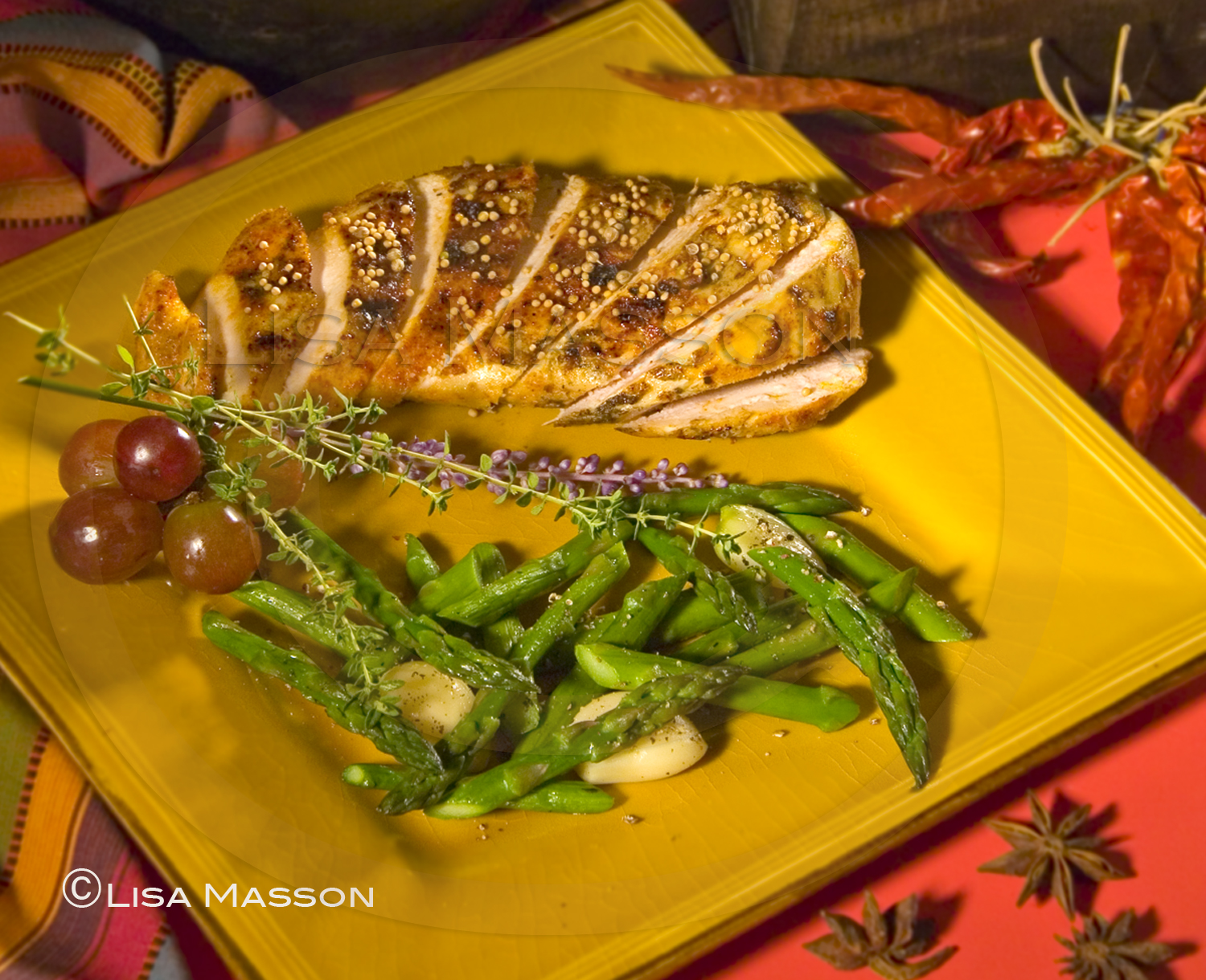 Sliced Indian Chicken with Asparagus - Magazine Group