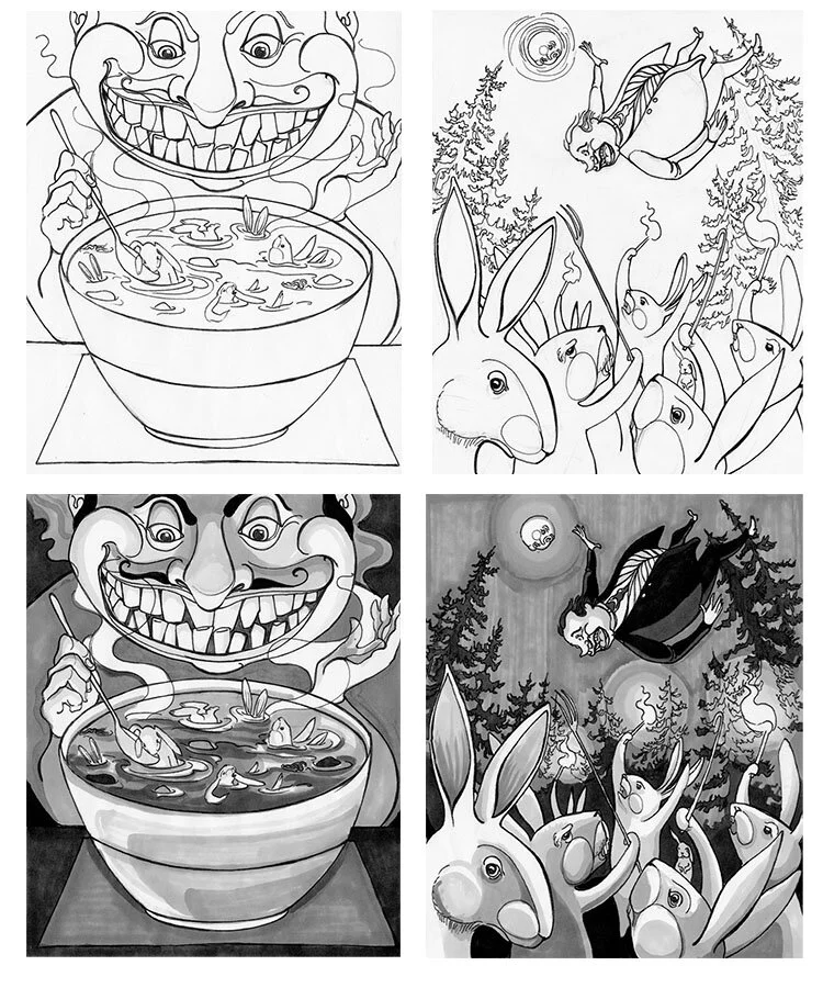 Process (composition variations: line and value)