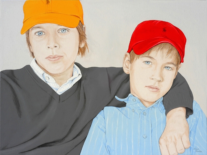 Ferdinand and Hubertusacrylic on canvas90 x 120 cm