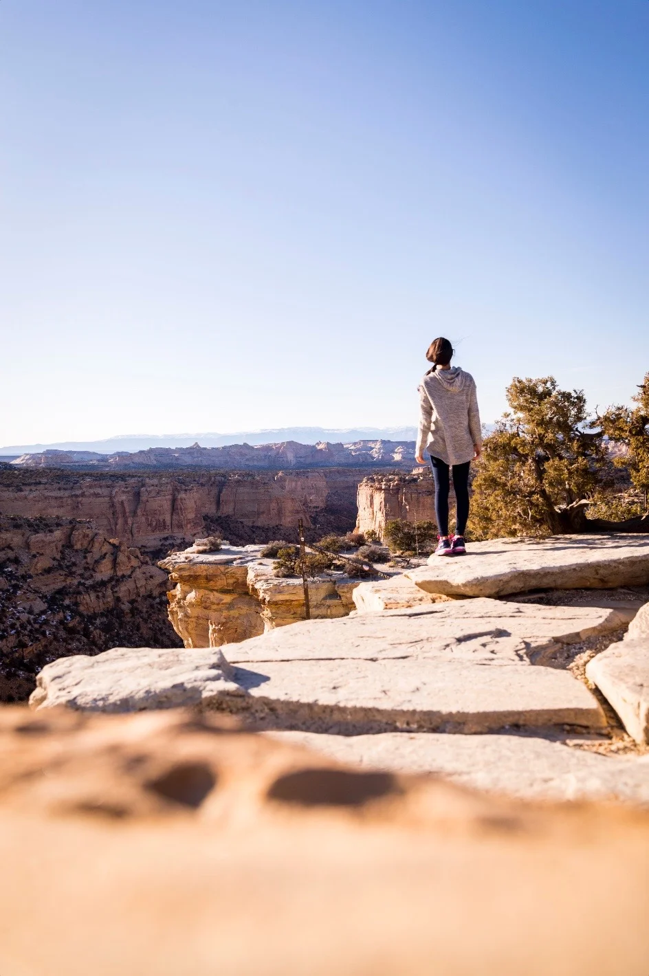 The "second type" of selfie, taken with a DSLR and timer. A rock makes a great tripod! 