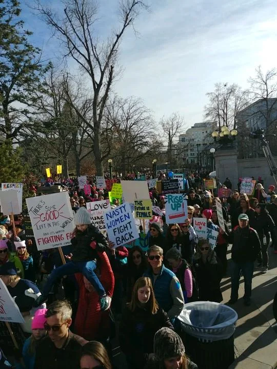 Families, men, women gathered in Civic Center Park in Denver on Saturday and marched through downtown. PC: G. Carminati. 