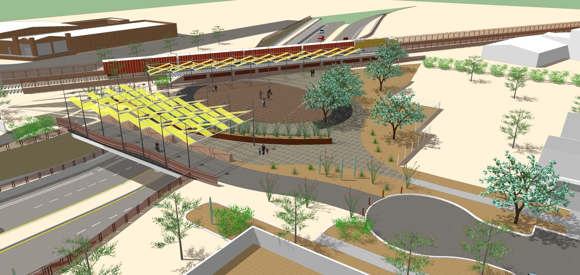 A rendering of the Deck Park