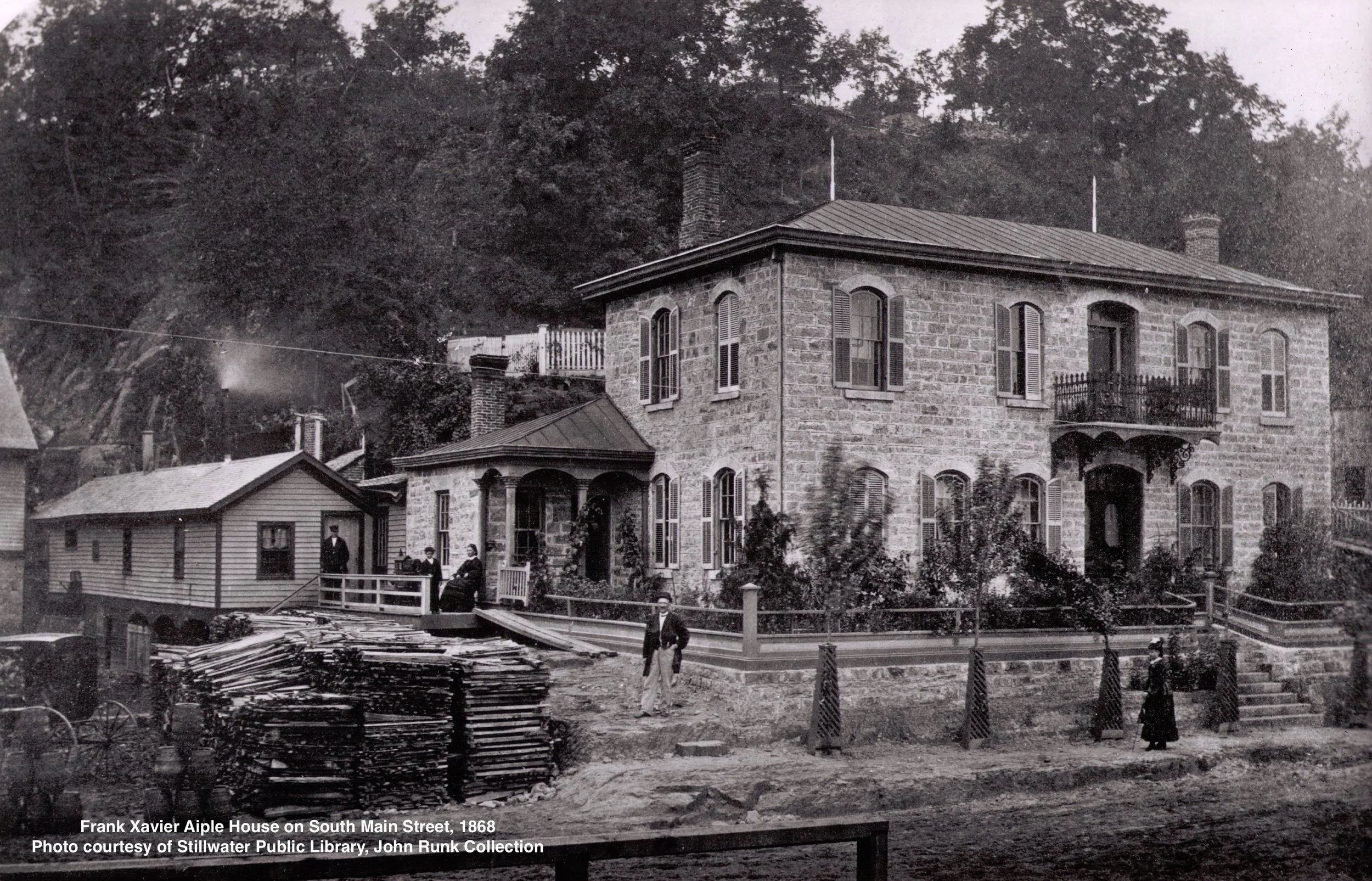 This was the home that Mr. Aiple built next to the Northwestern Brewery Building at this location. The year was 1868.