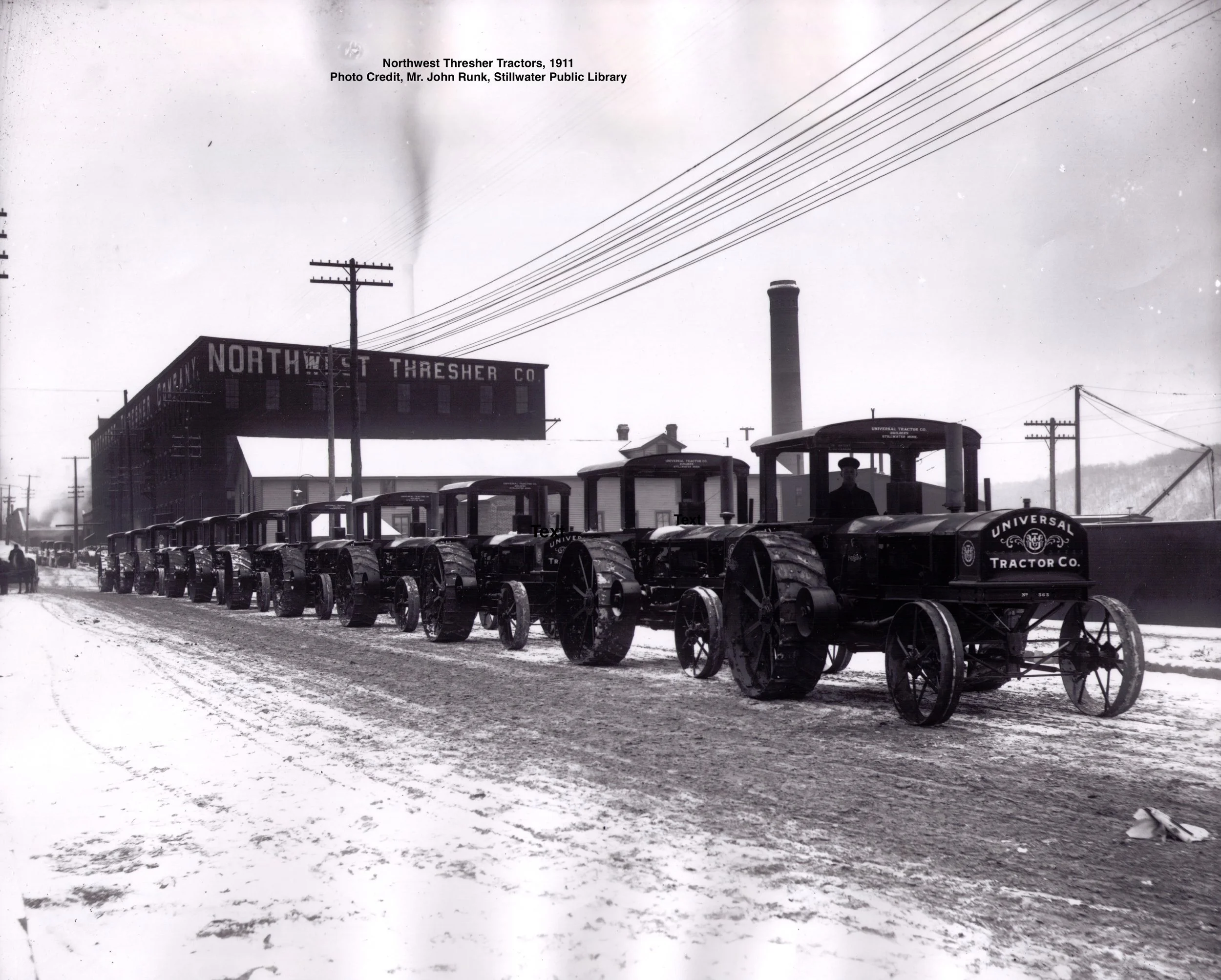 This is a Tractor Parade from 1911. Photo credit, Mr. John Runk, courtesy of the Stillwater Public Library.
