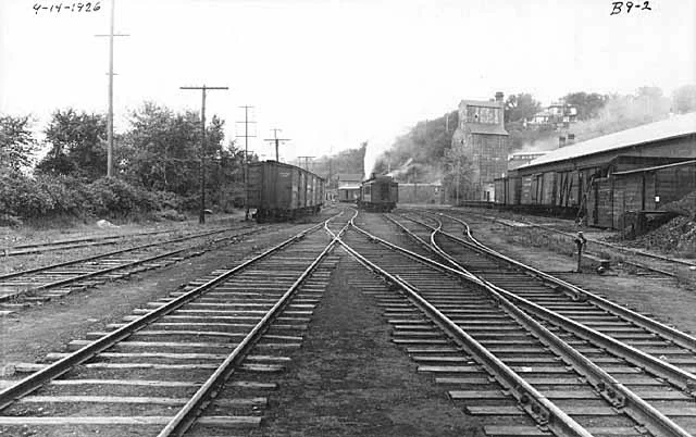 This photo is dated 1926 and shows the Commander Elevator in the background and The Freight House on the right. The railroad was a busy enterprise in Stillwater at this time. Photo credit is Mr. John Runk, courtesy of the Stillwater Public Library.