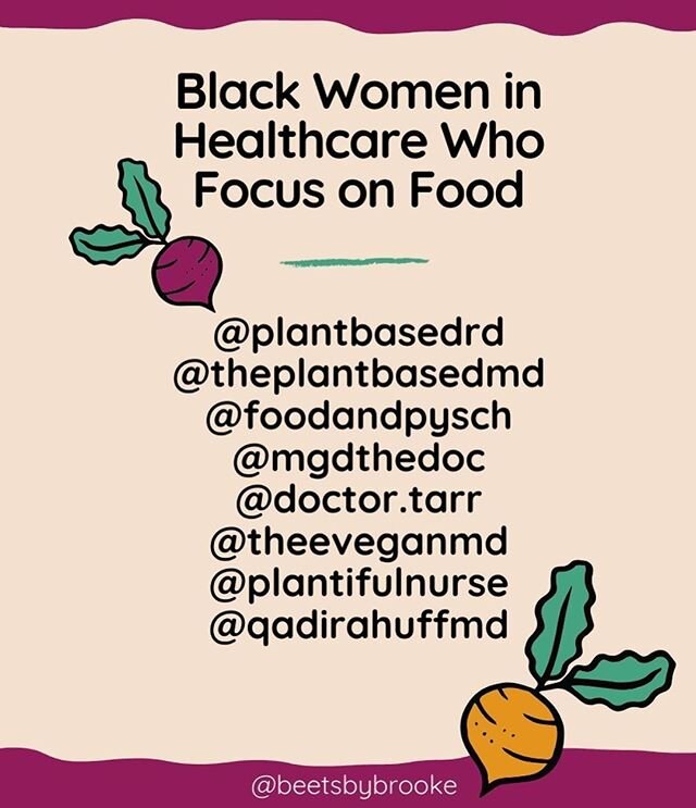 Repost from @beetsbybrooke ❤️:
.
👩🏾&zwj;⚕️ Diversity in clinical nutrition.
-
🥗 While I didn&rsquo;t see much variation early in my career, 👏🏾 I&rsquo;m grateful for the amazing women I&rsquo;ve been able to connect with through social media.
-
