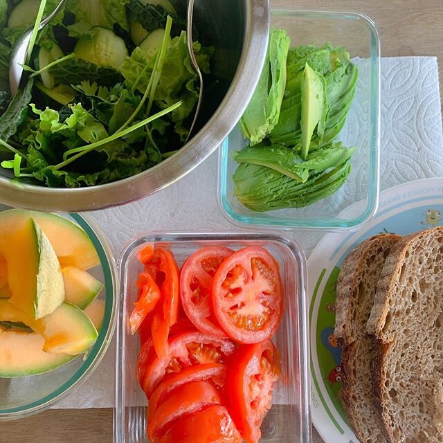 Our kitchen is a near constant disaster with everyone home and there&rsquo;s lots of Little Earthling cheffing ☺️ My middle little has been really in a grove with helping with dinner and making salads - like tonight! Simple dinner of avocado toast fi