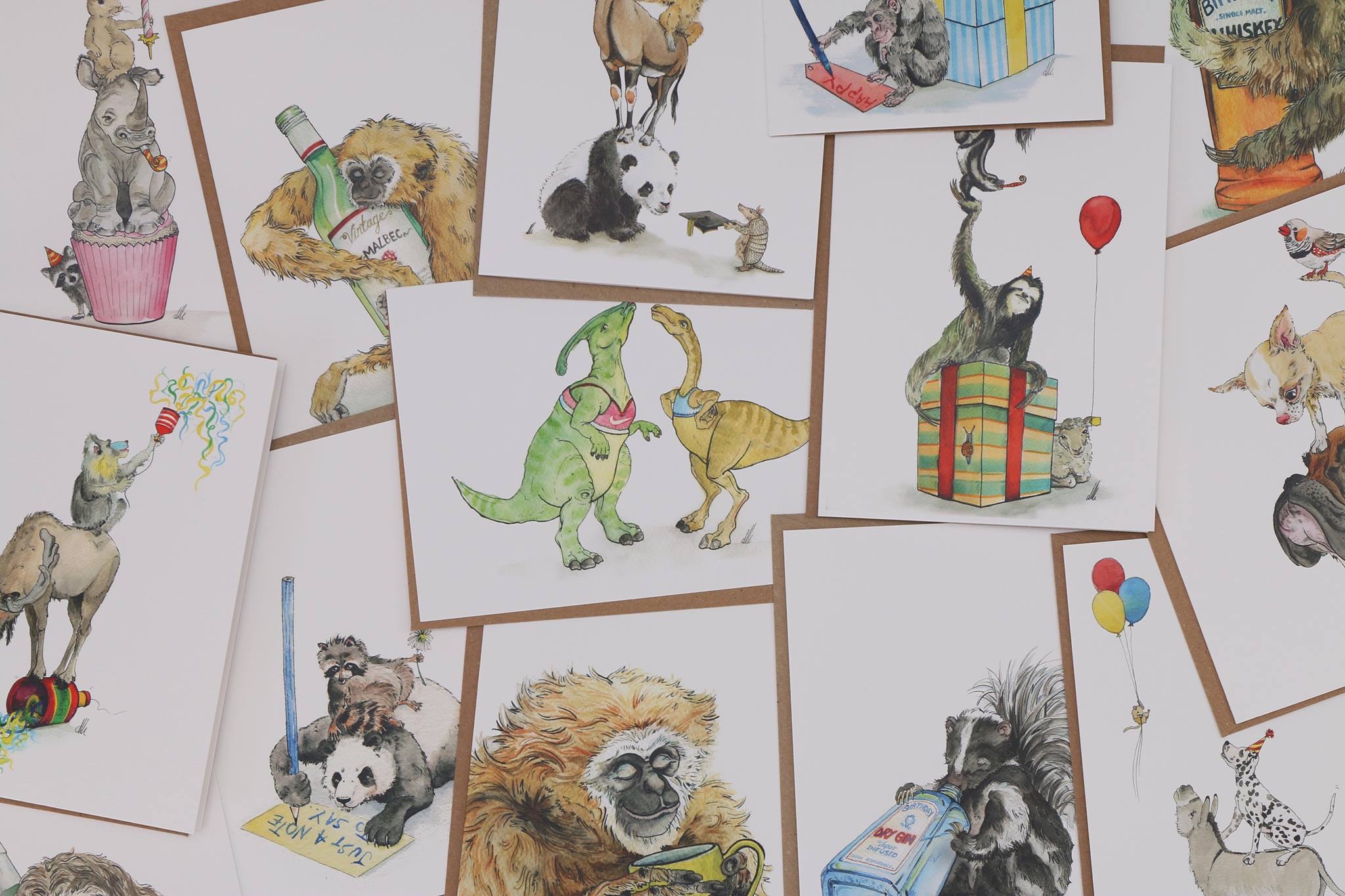 Animal illustrations, Prints & Greetings Cards by DMC Illustrations