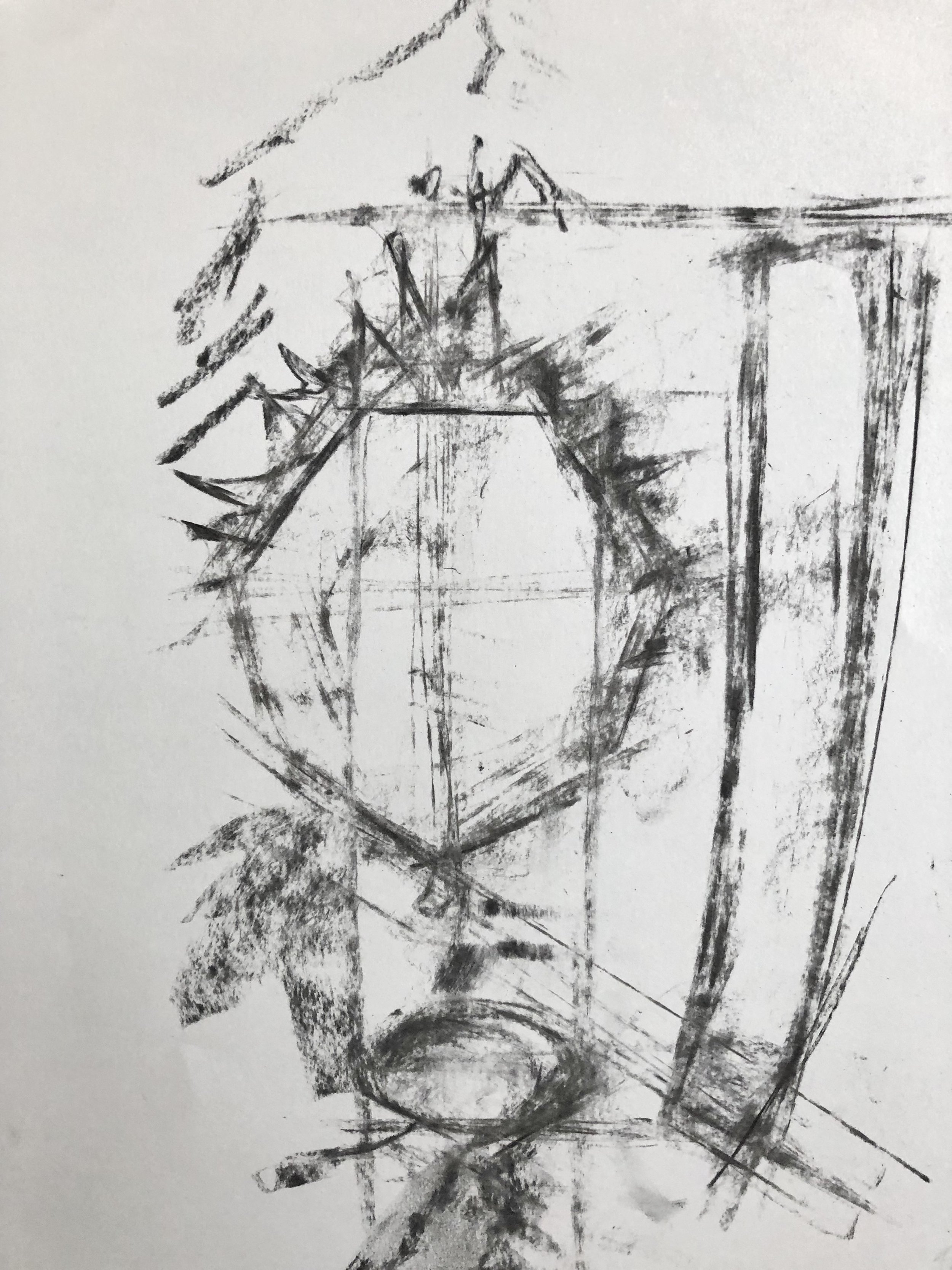 charcoal sketch for composition