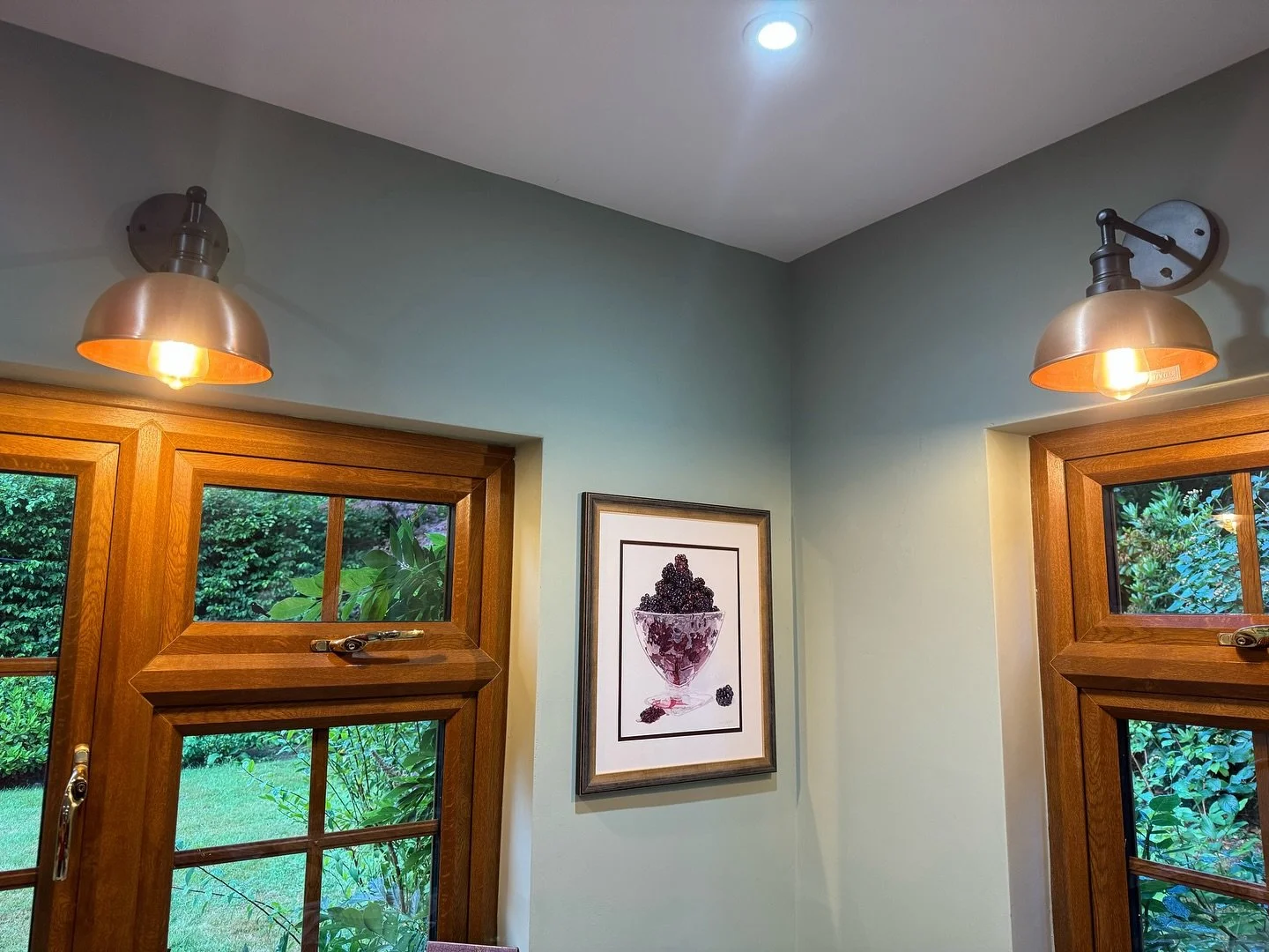 Had a wonderful email with photos yesterday from a very happy customer who recently framed giclee prints of Wild Blackberries and Blackberries.  Always a joy to see my artwork up on walls and love the addition of a coloured trim on the mount.

Signed