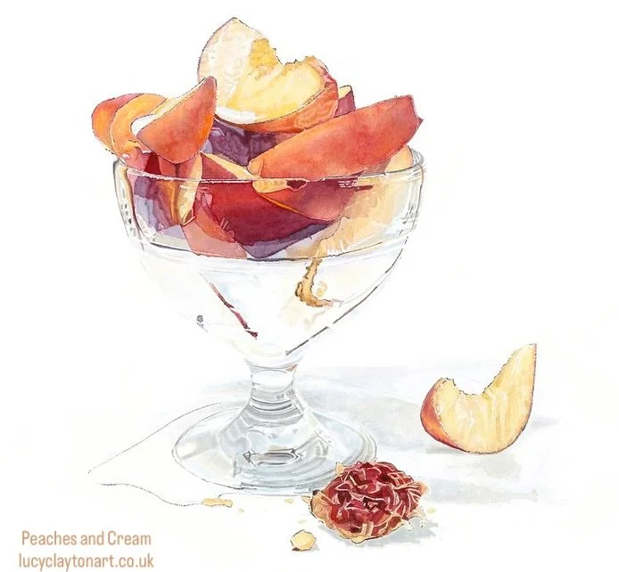 Food in containers especially glass always draws my eye. The way it forms patterns against the surface reminds me of landscapes and rock pools. I also like the transparent and reflective qualities of glass and the way the food fills the space.
Each p