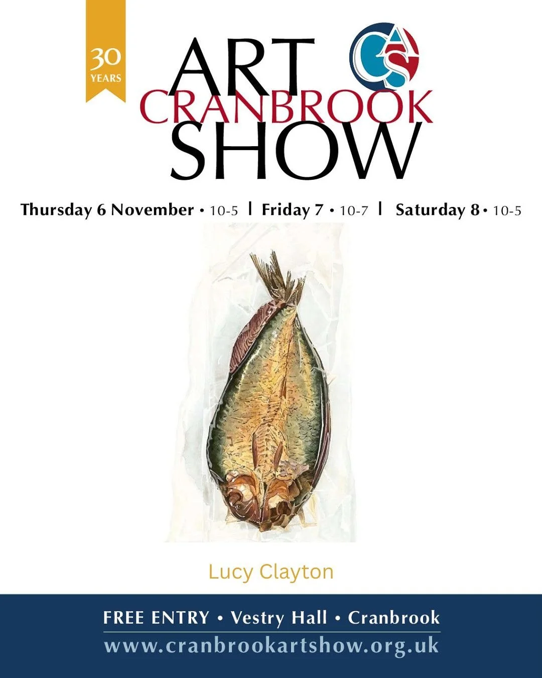 Very much looking forward to exhibiting Kippers for Tea @cranbrookartshow in November.

This painting continues the theme of food in containers and I was interested in how the plastic wrapped around the fish, intensify its rich smoky colours. It also