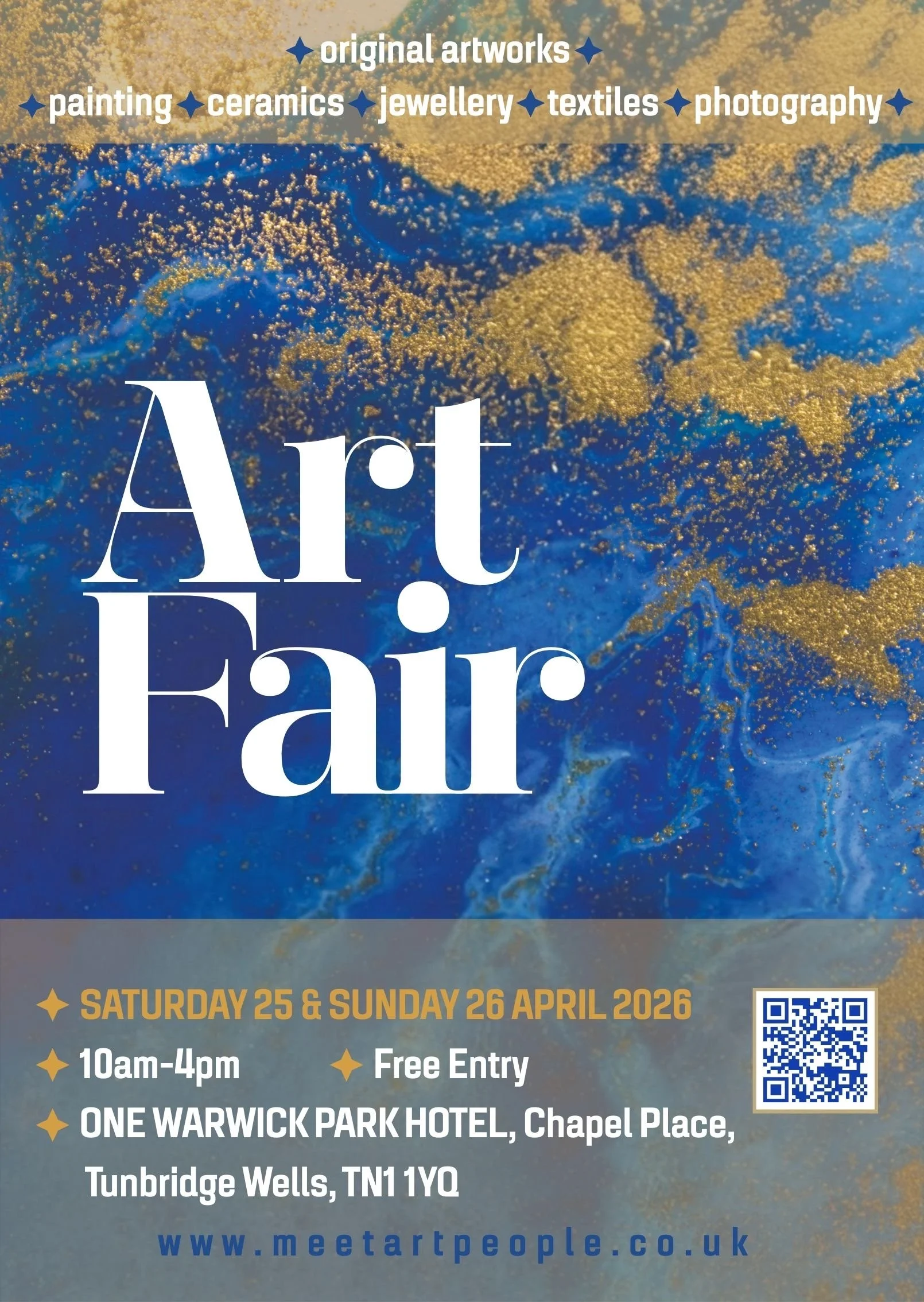Meet Art People, Art Fair - One Warwick Park Hotel, Chapel Place, Tunbridge Wells, Kent, TN1 1YQ